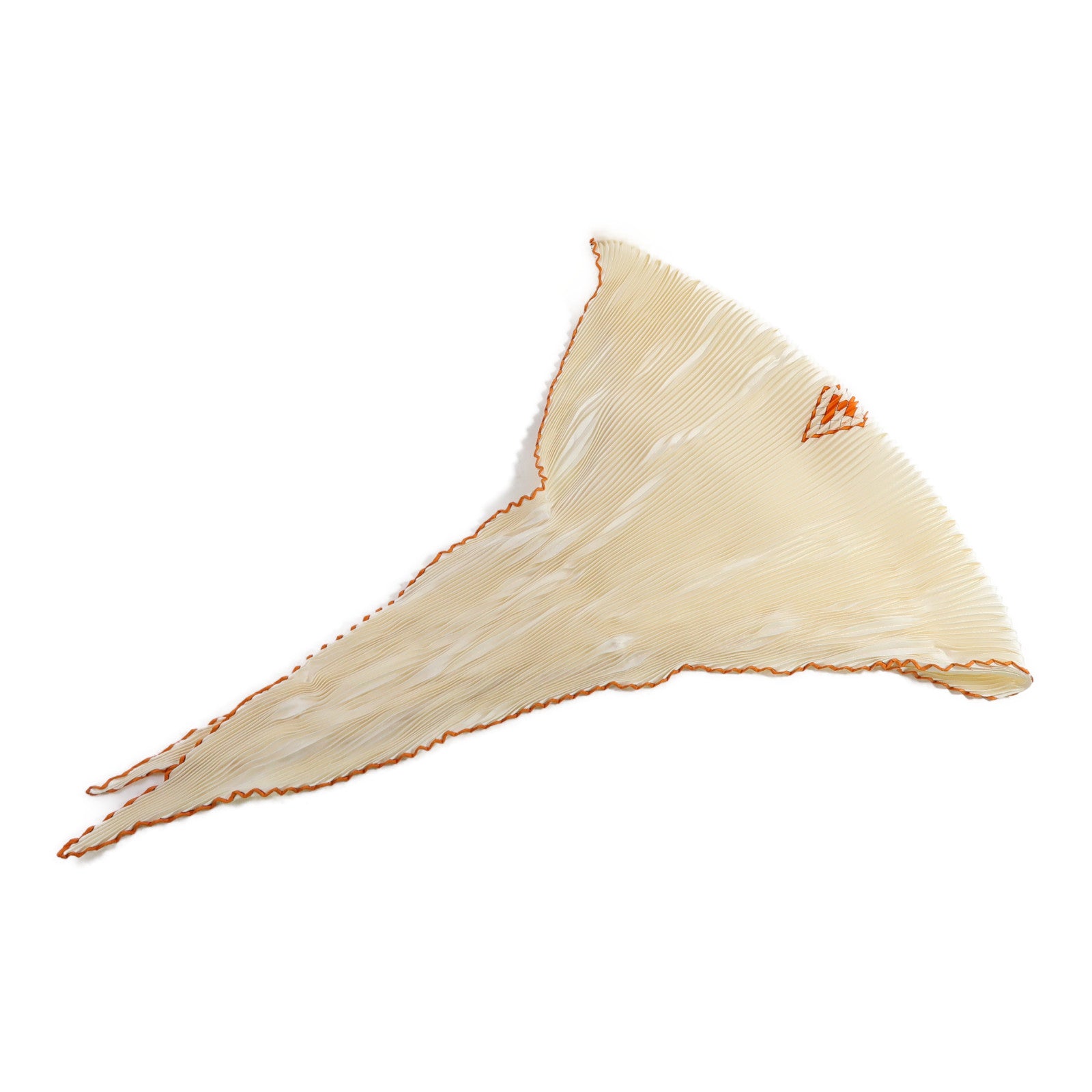 HERMES 絲質Scarf絲巾米色/橙色