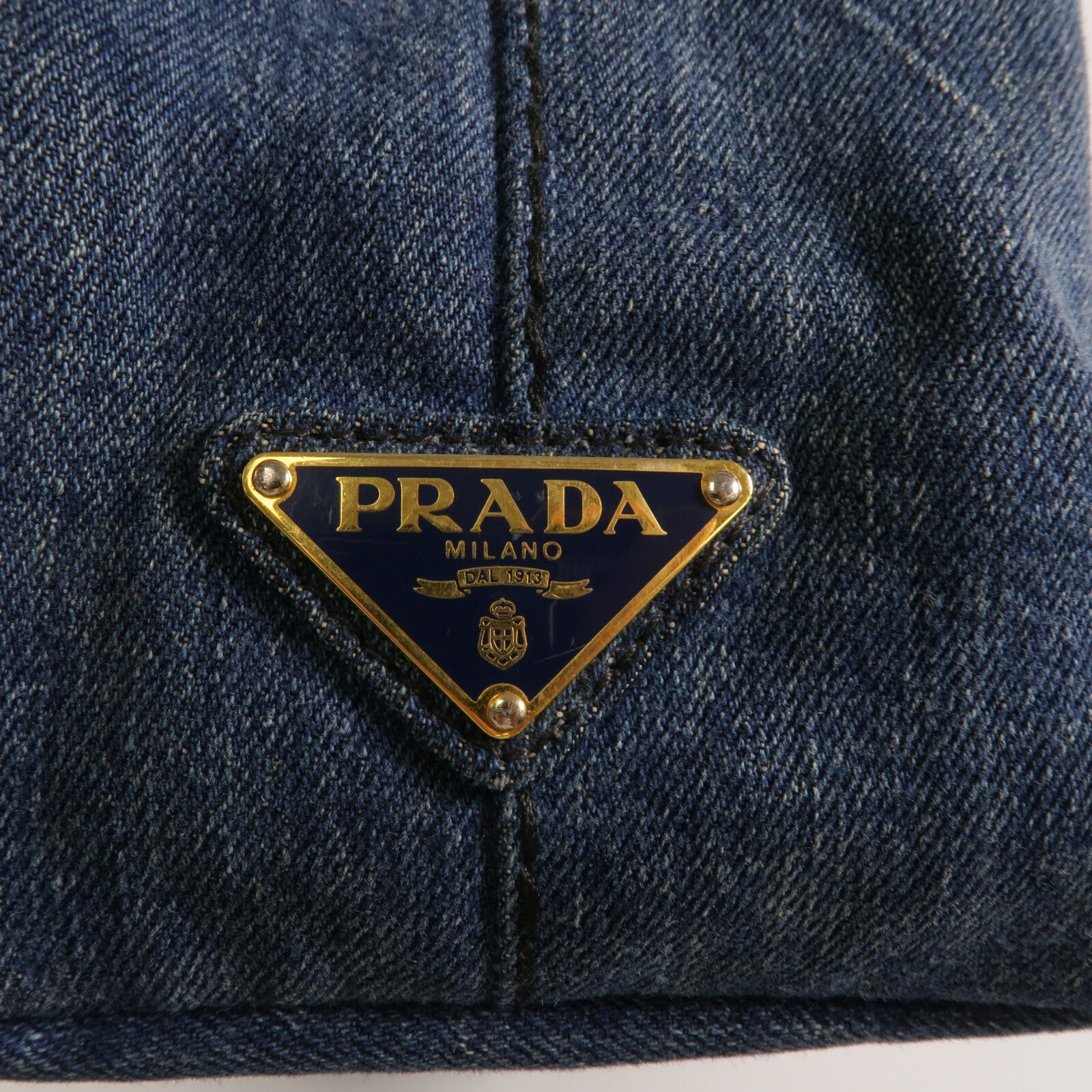 PRADA 牛仔布Tote Bag手挽袋