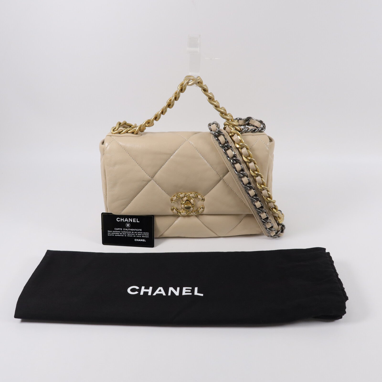 CHANEL 牛皮皮革Chanel 19手挽肩背兩用袋