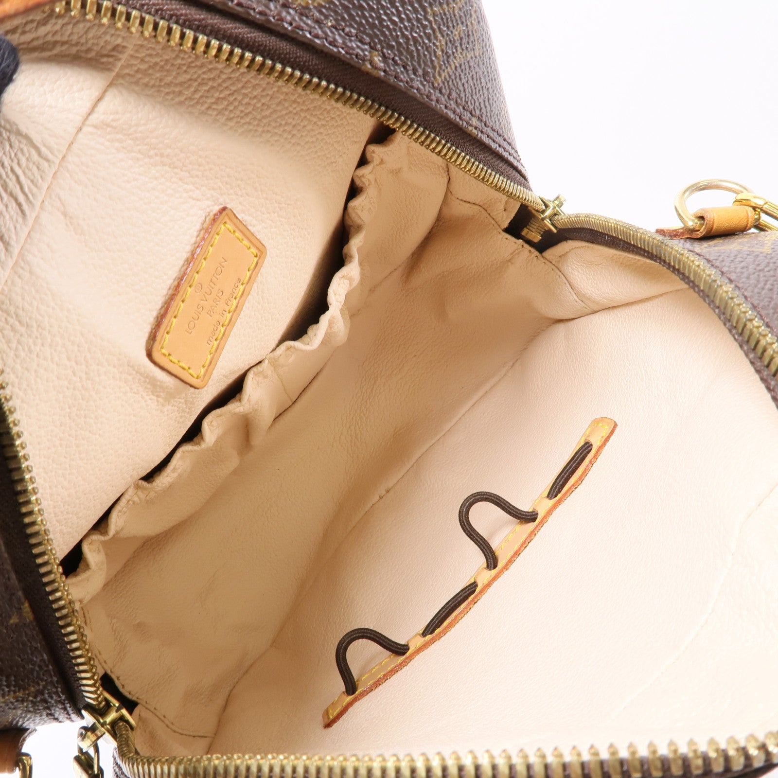LOUIS VUITTON Monogram Spontini金扣手挽肩背兩用袋棕色
