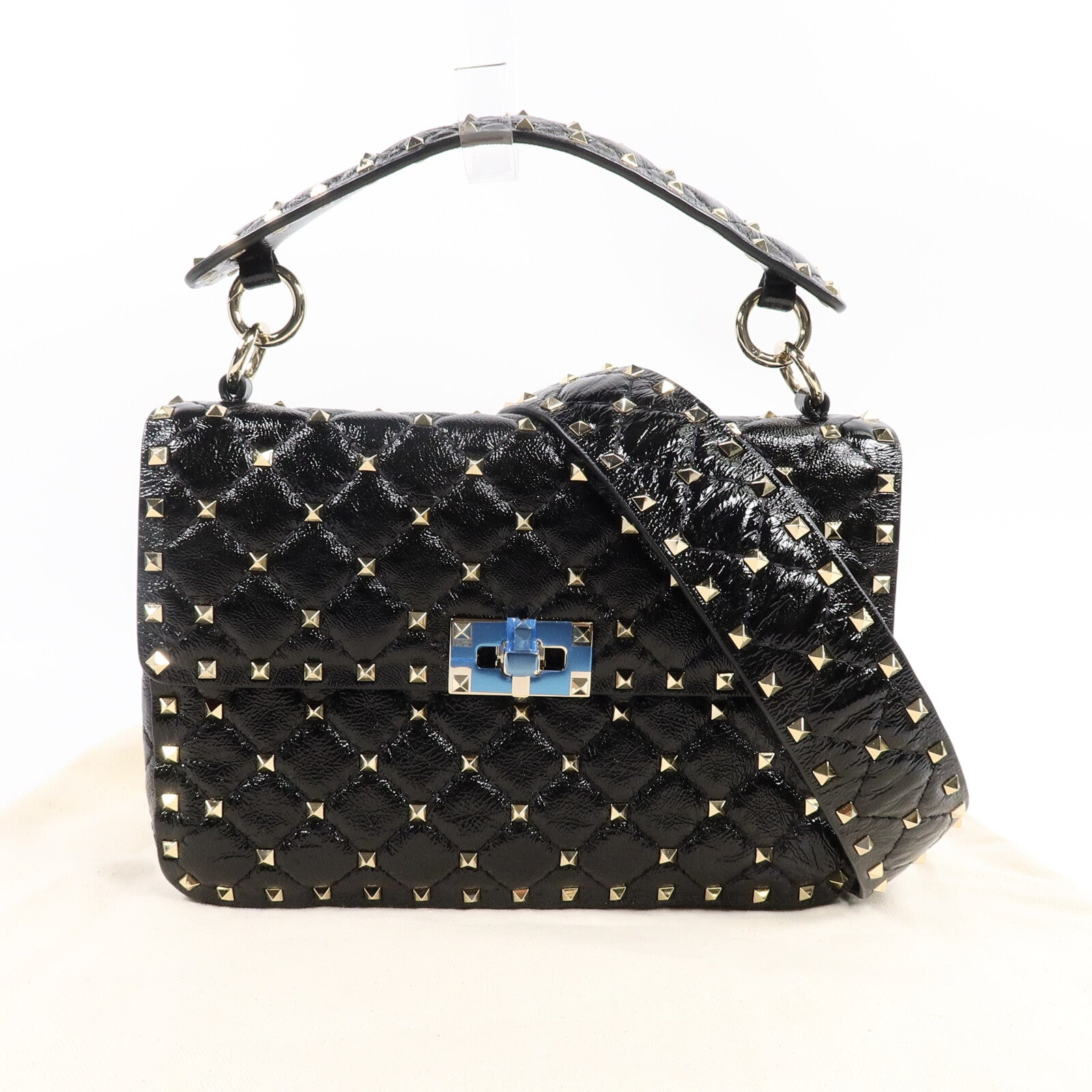 Valentino 牛皮皮革Garavani Rockstud Spike手挽肩背兩用袋