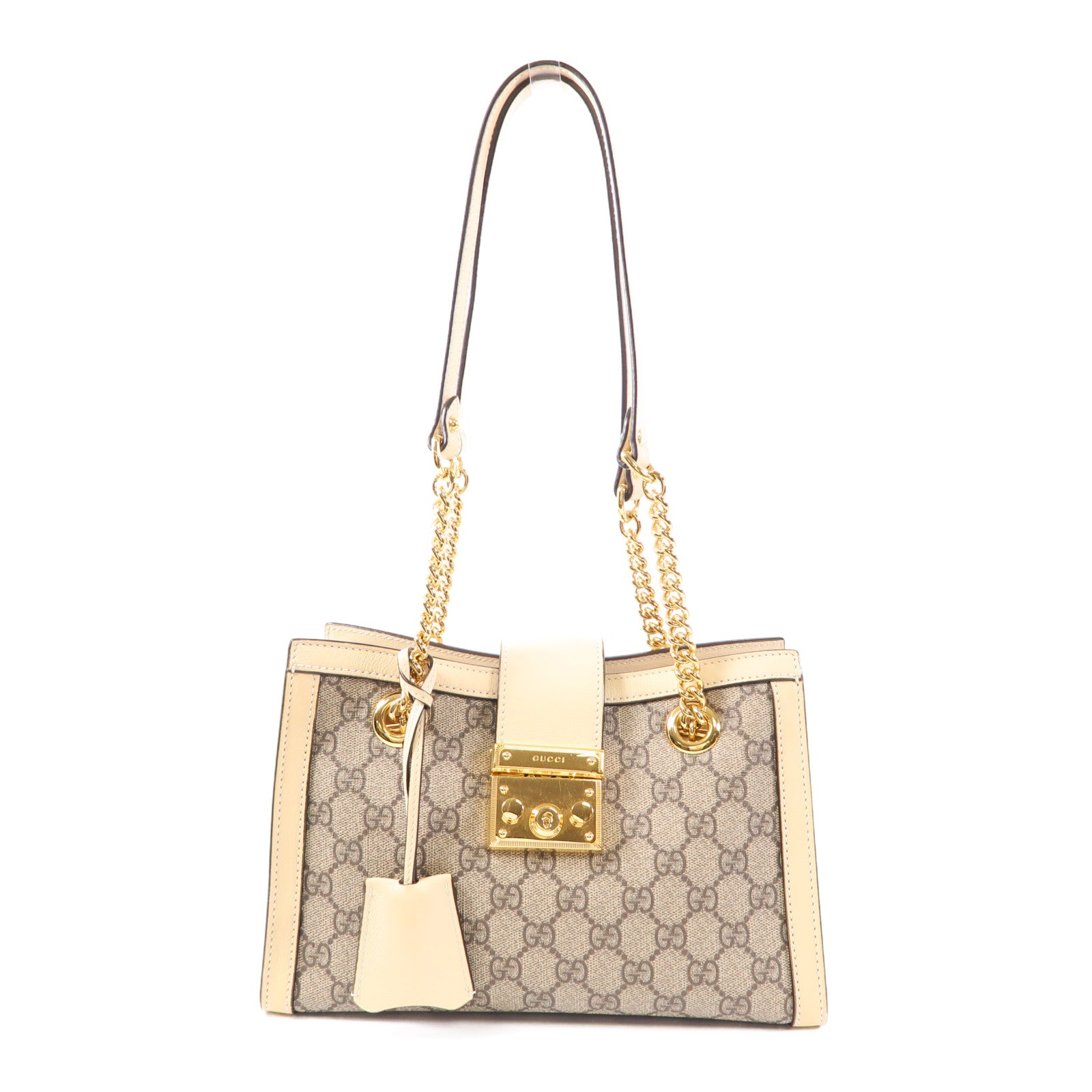 GUCCI 塗層帆布Padlock金扣肩背袋