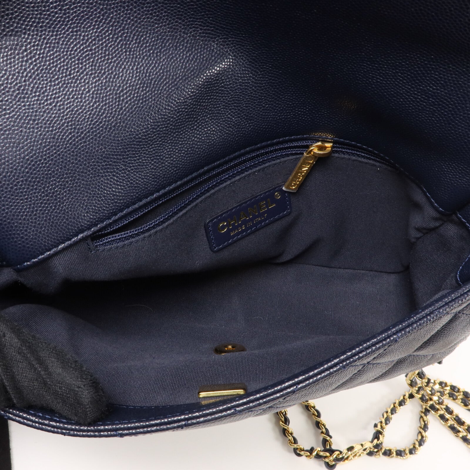 CHANEL 牛皮皮革Chain Shoulder鏈帶肩背袋