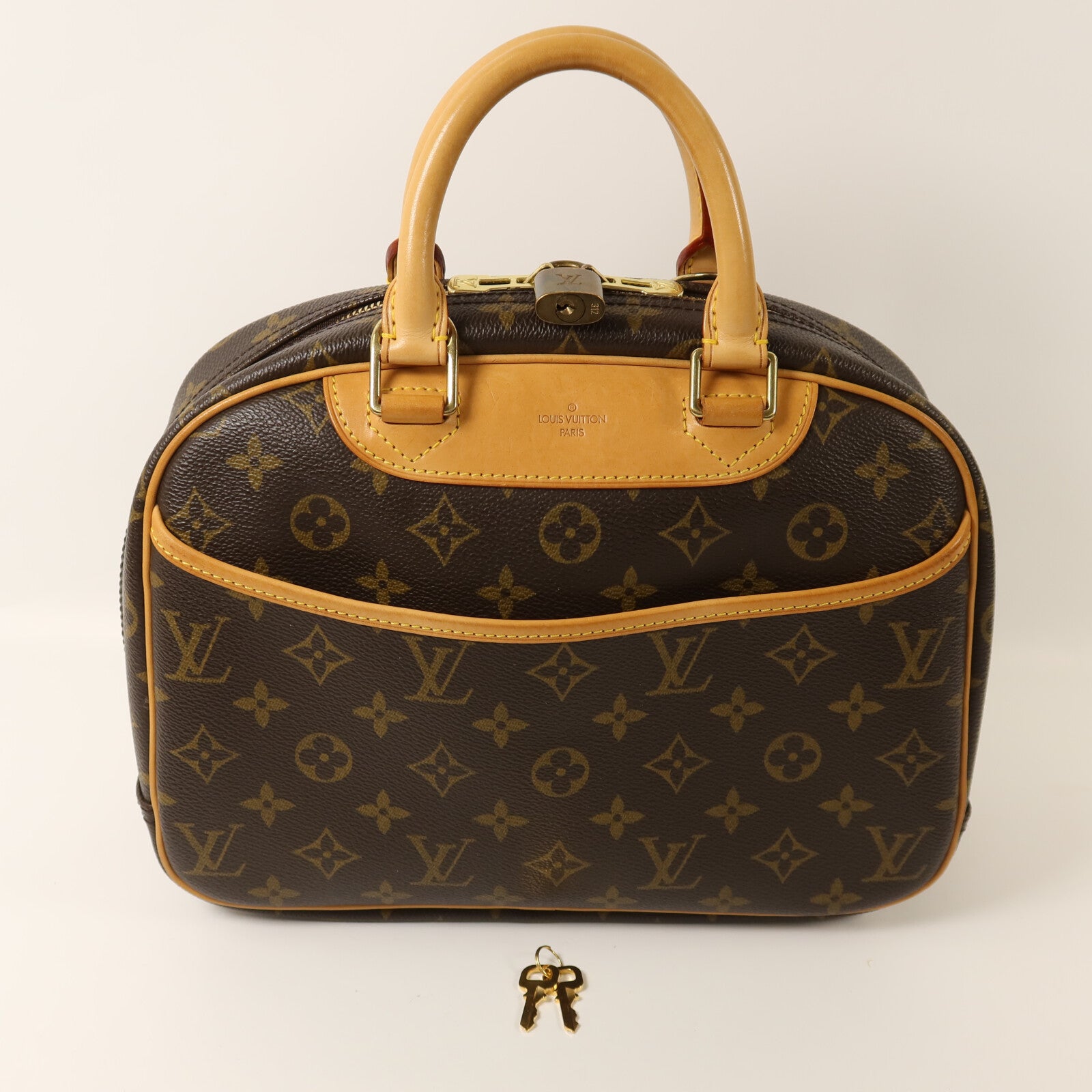 LOUIS VUITTON Monogram Deauville金扣手挽袋