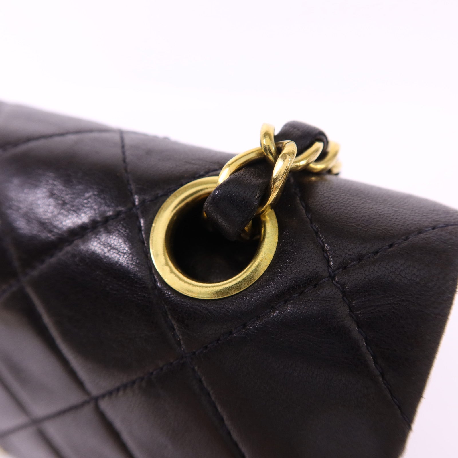 CHANEL 羊皮皮革Classic 23金扣鏈帶肩背袋