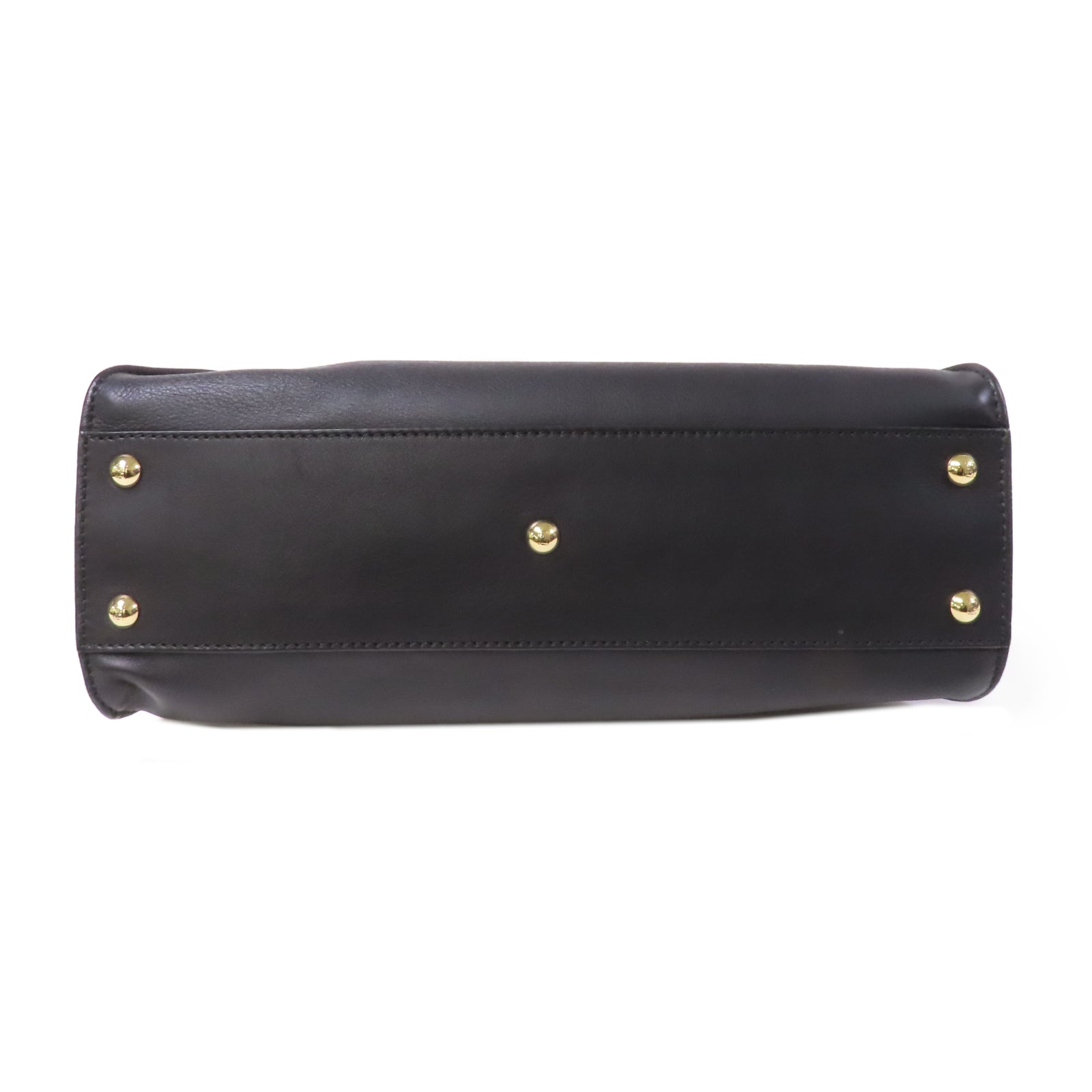 FENDI 牛皮皮革Hand Bag金扣手挽袋黑色