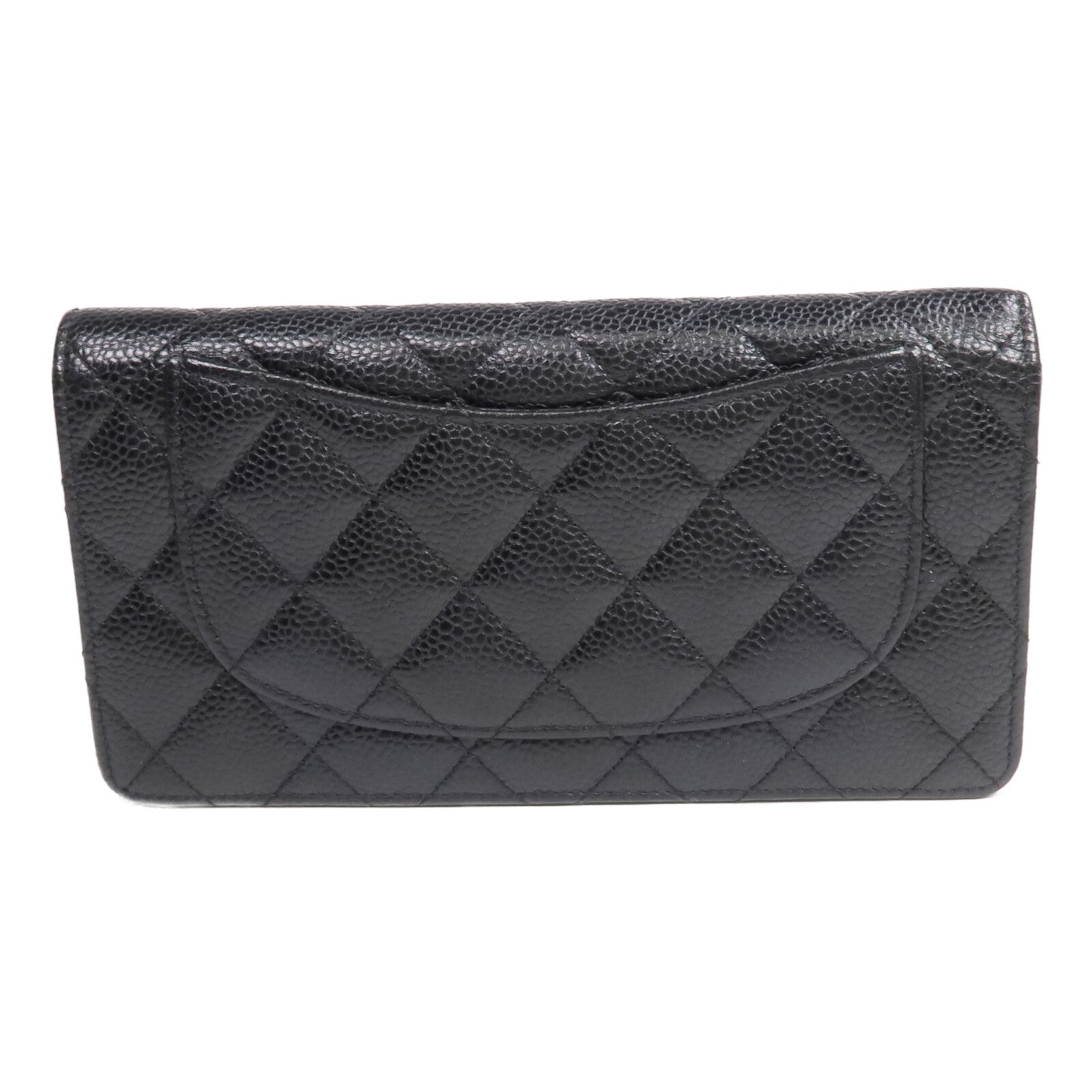 CHANEL 牛皮皮革Long Wallet金扣長錢包