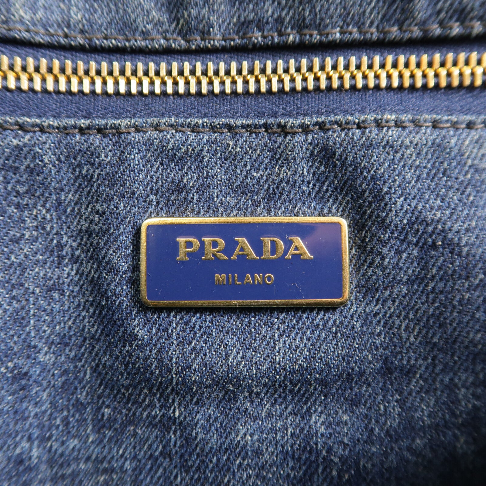 PRADA 牛仔布Tote Bag手挽袋
