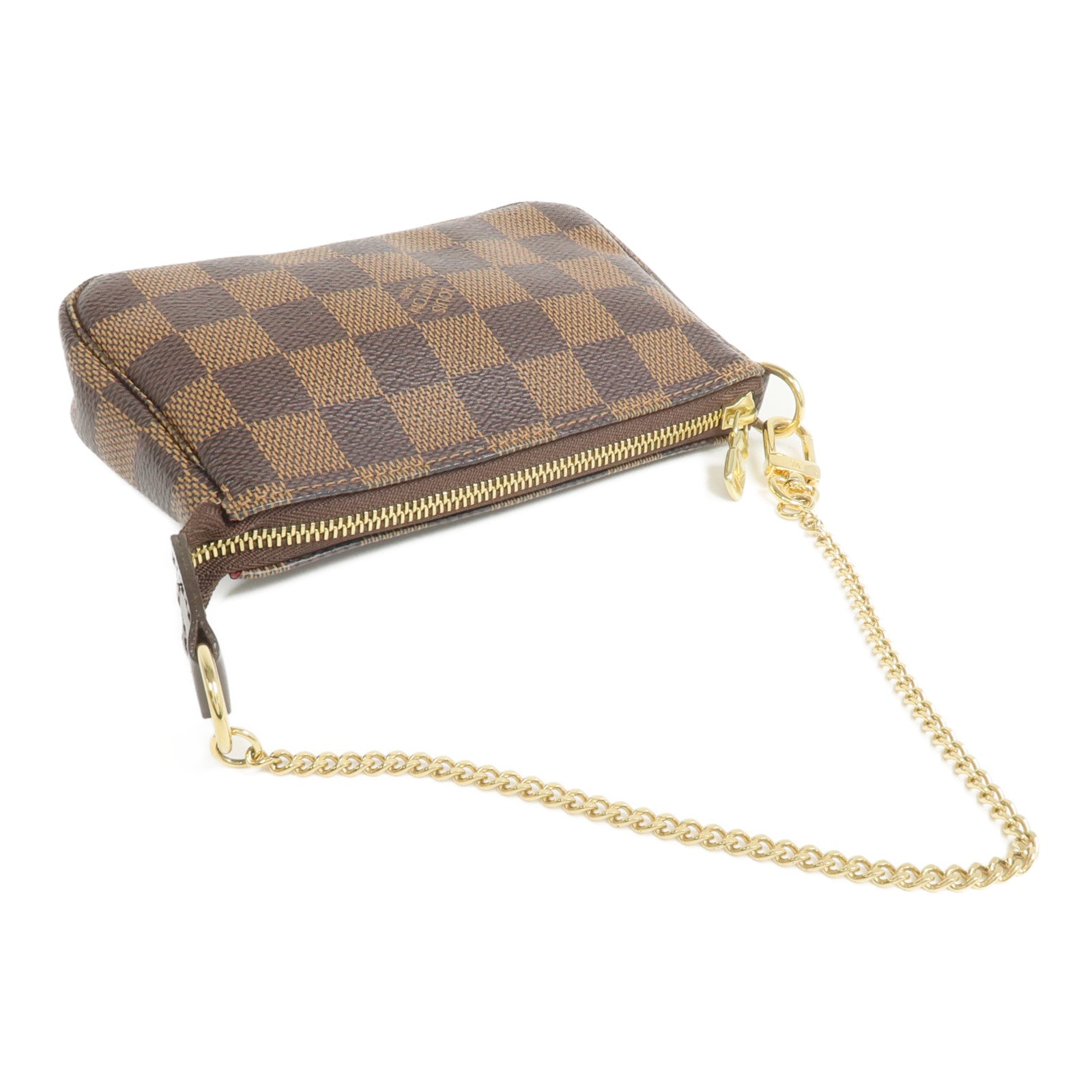 LOUIS VUITTON Damier Mini Pochette Accessoires金扣手挽袋