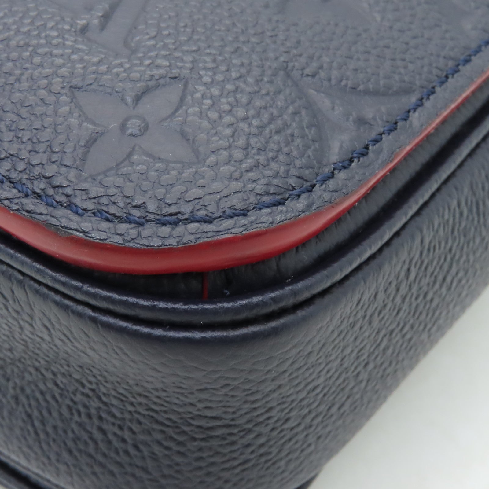 LOUIS VUITTON 【激減優惠】Monogram Empreinte Pochette Metis金扣手挽肩背兩用袋深藍色