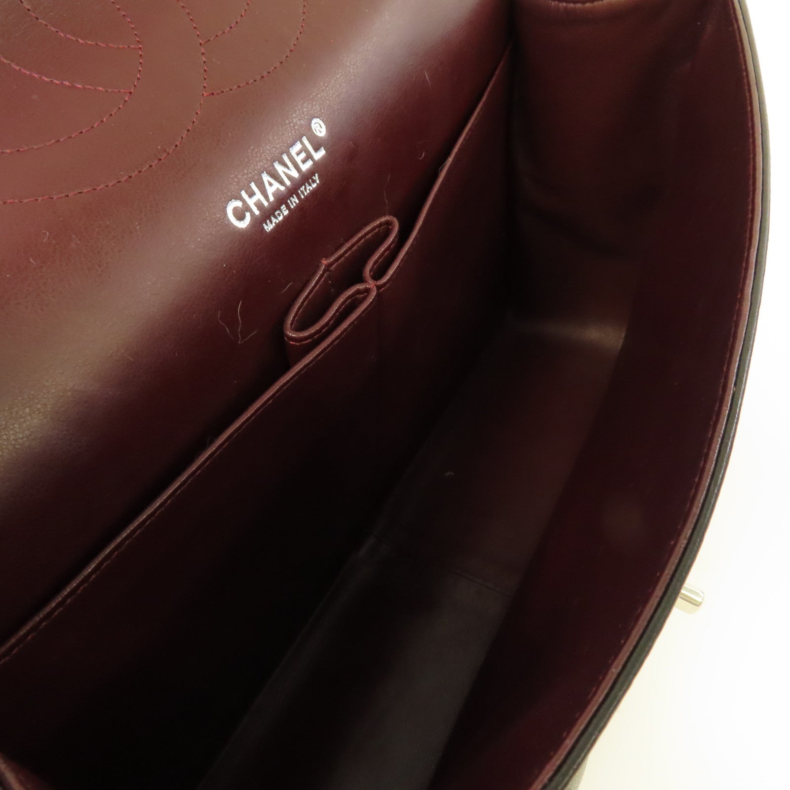 CHANEL 【激減優惠】菱格羊皮皮革Jumbo Classic Chain Shoulder Bag銀扣鏈帶肩背袋黑色