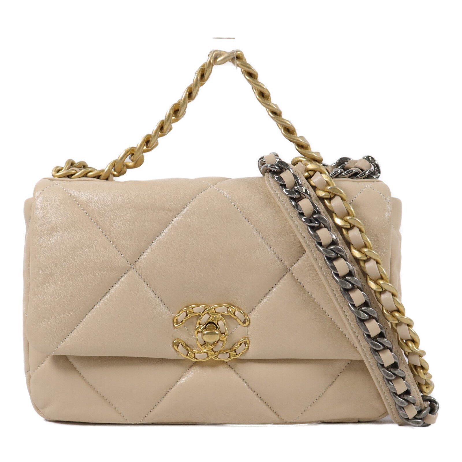 CHANEL 牛皮皮革Chanel 19手挽肩背兩用袋