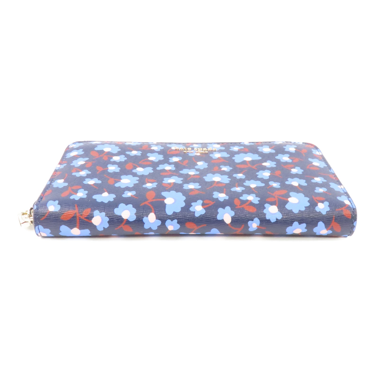 Kate Spade 【激減優惠】塗層帆布Zipped Long Wallet金扣長錢包藍色