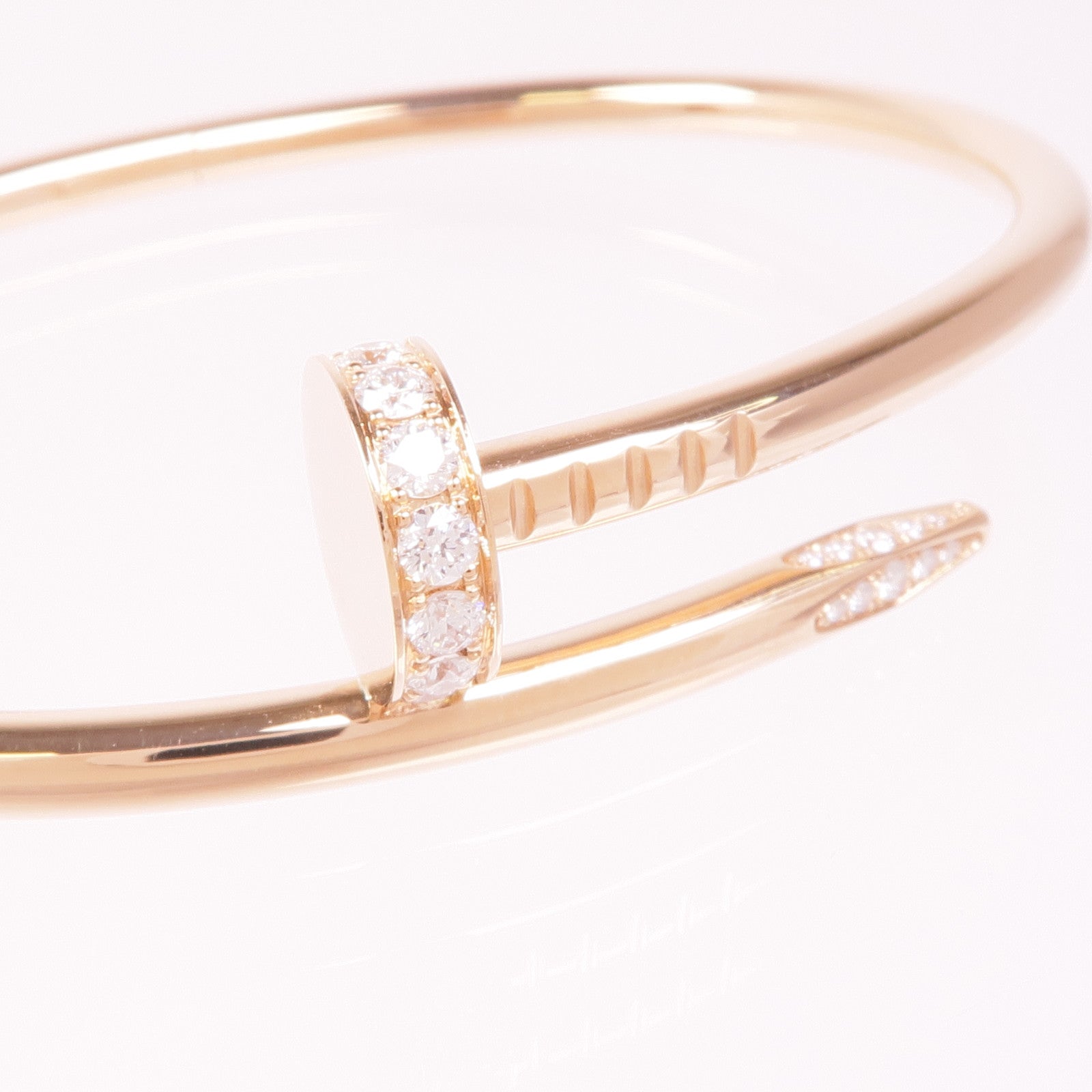 CARTIER 18K玫瑰金Juste Un Clou Diamond Bracelet鑽石手鐲Cartier#17