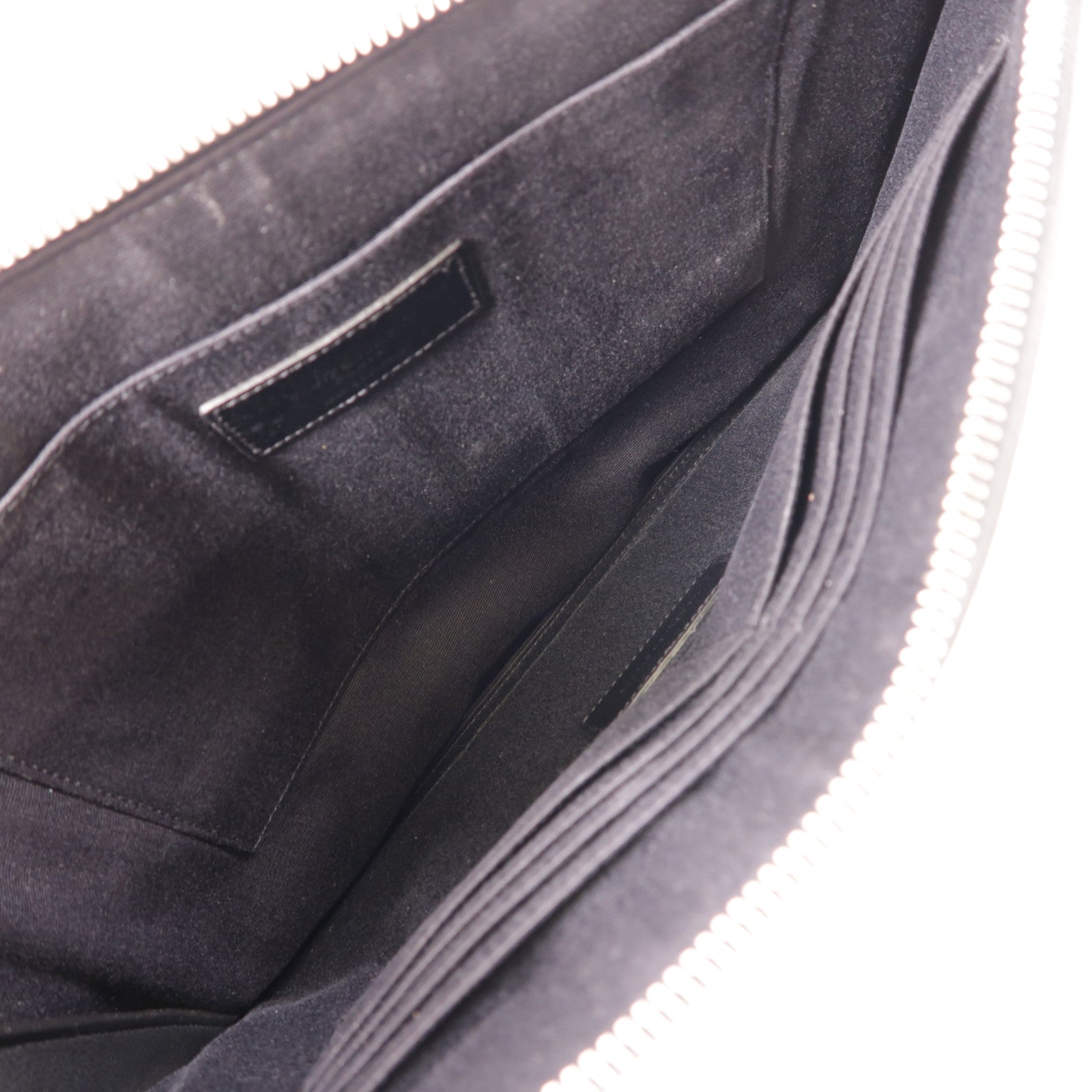 SAINT LAURENT 牛皮皮革Clutch銀扣手拿包