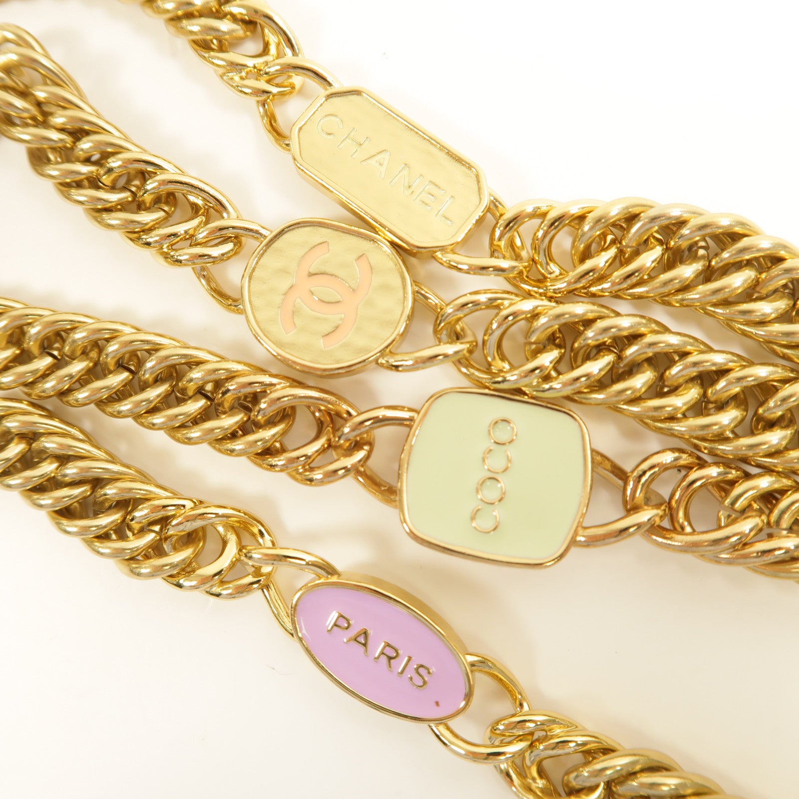 CHANEL 【激減優惠】羊皮皮革Chain Shoulder金扣鏈帶肩背袋