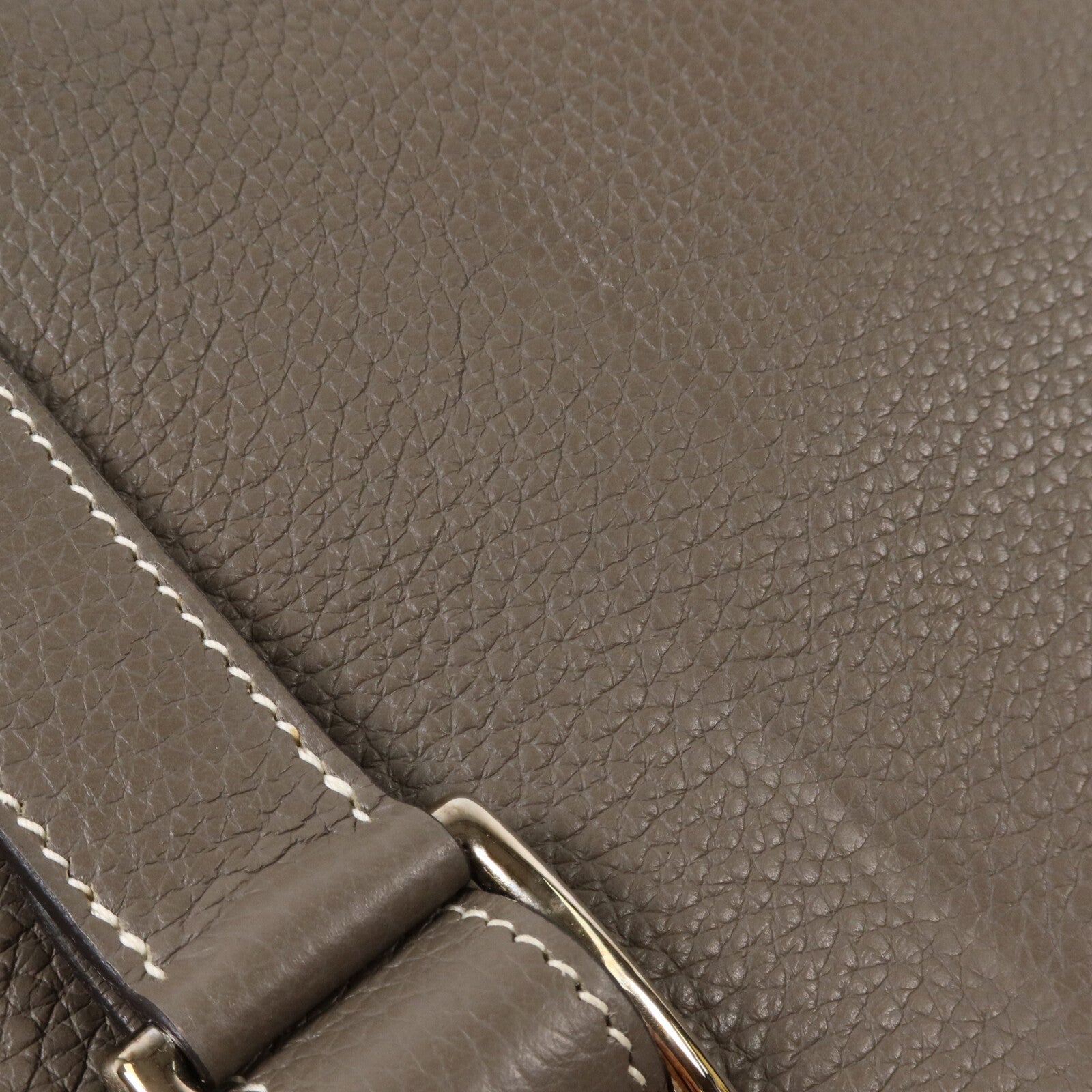 HERMES Clemence皮革Halzan 31手挽肩背兩用袋Etain