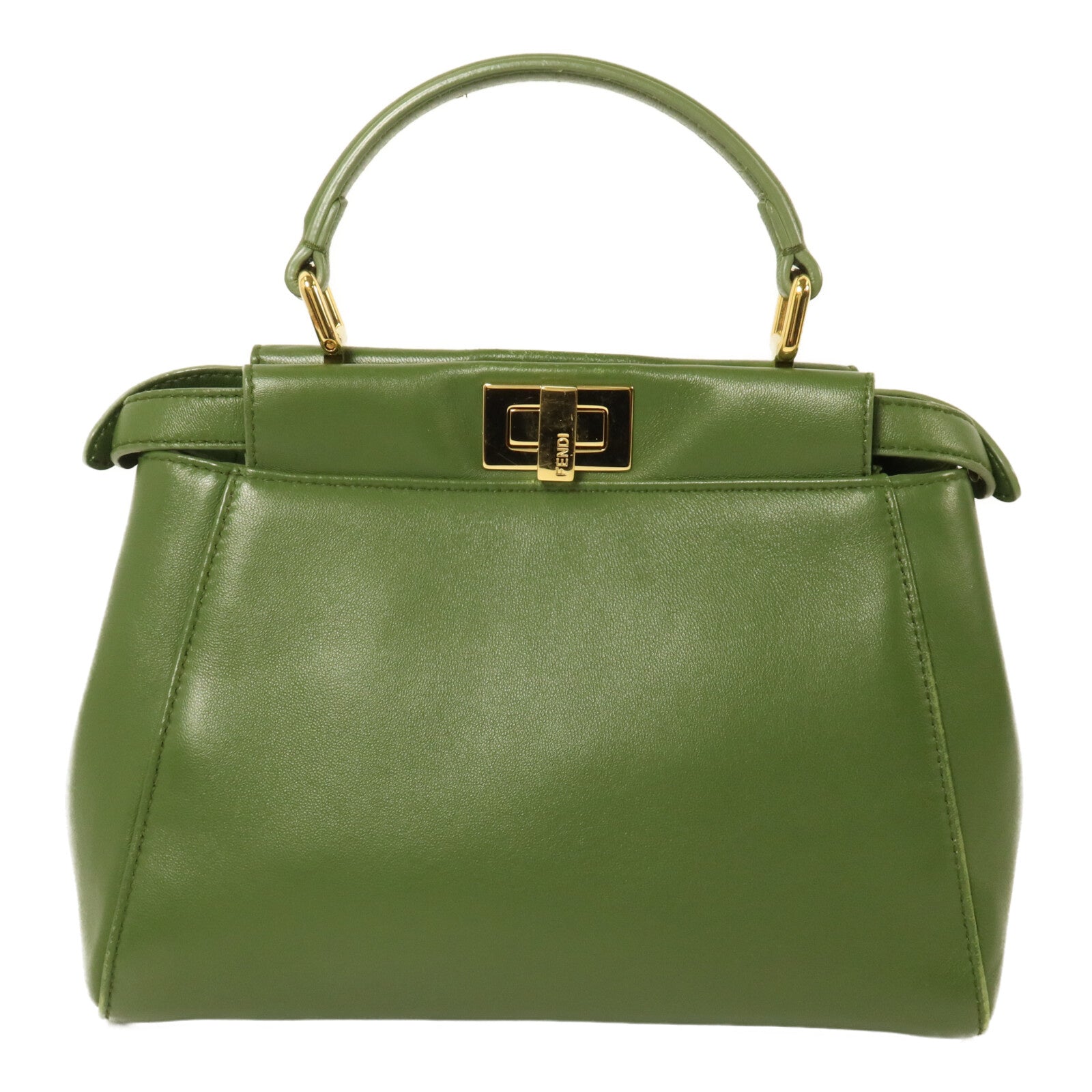 FENDI 羊皮皮革Peekaboo Mini手挽肩背兩用袋