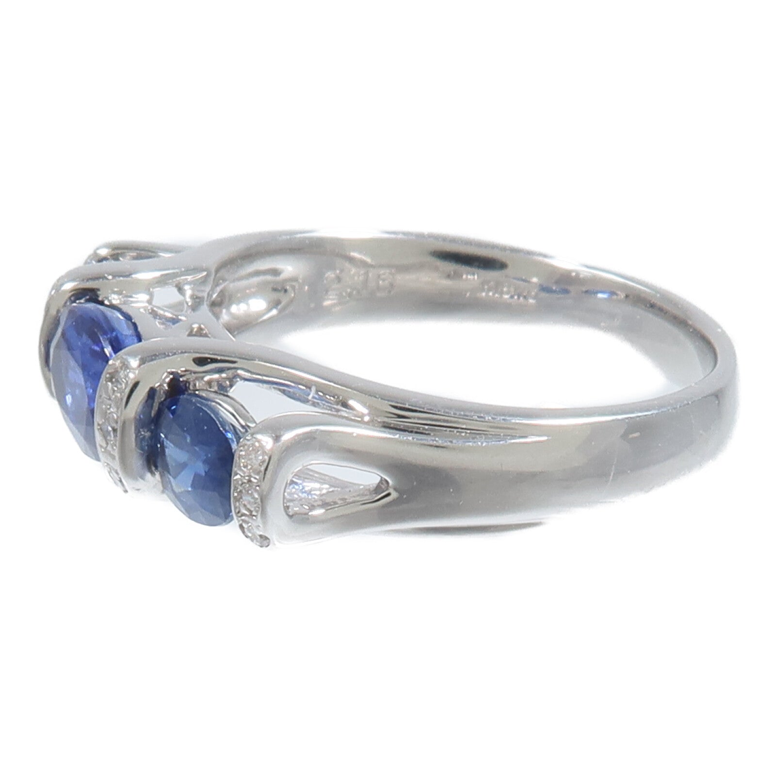 JEWELRY 18K白金Sapphire Diamond Ring藍寶石/鑽石戒指