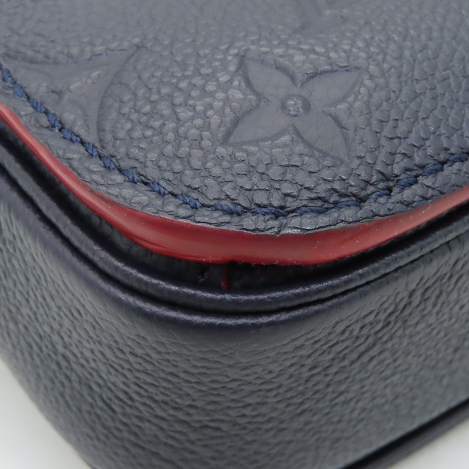 LOUIS VUITTON 【激減優惠】Monogram Empreinte Pochette Metis金扣手挽肩背兩用袋深藍色