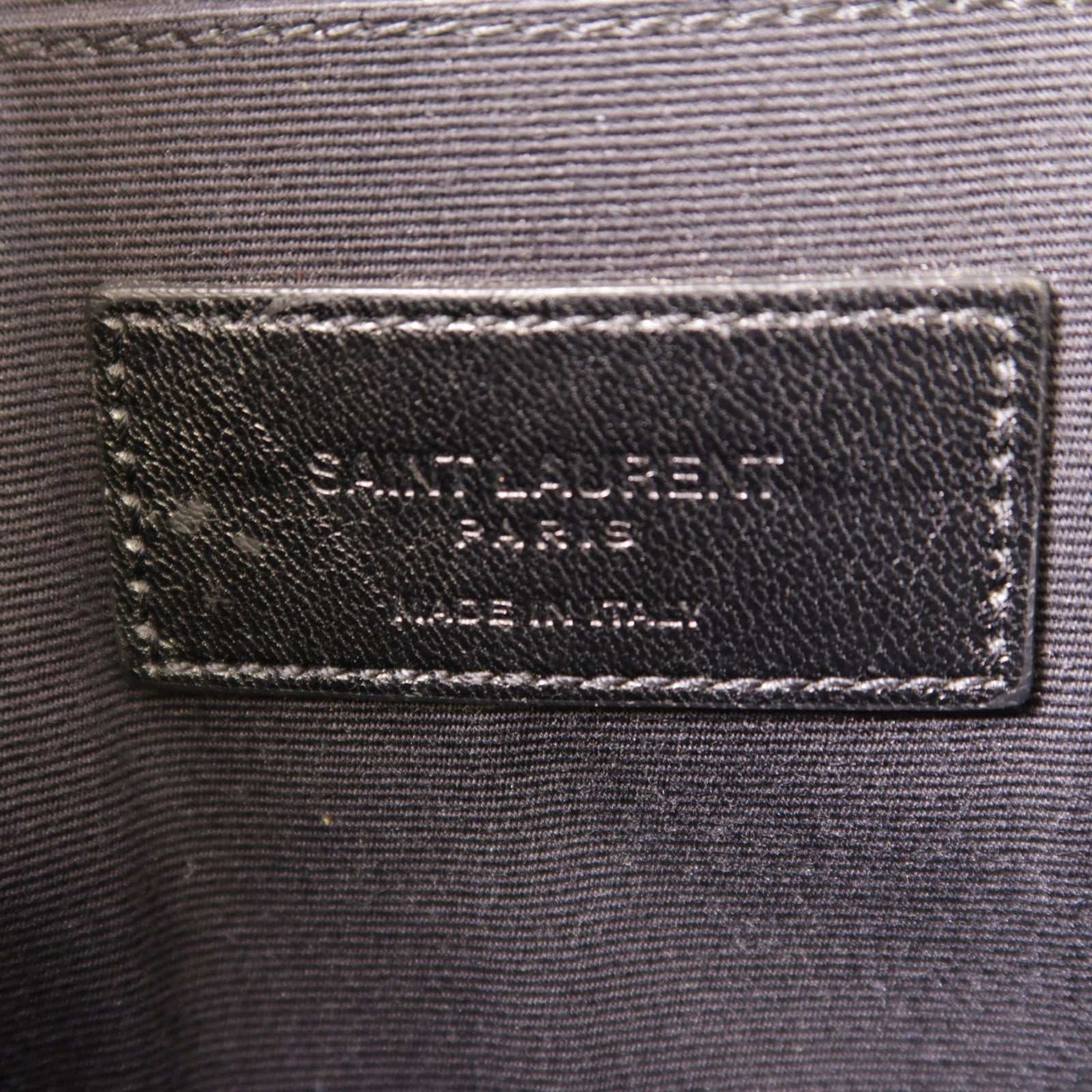 SAINT LAURENT 牛皮皮革Clutch銀扣手拿包
