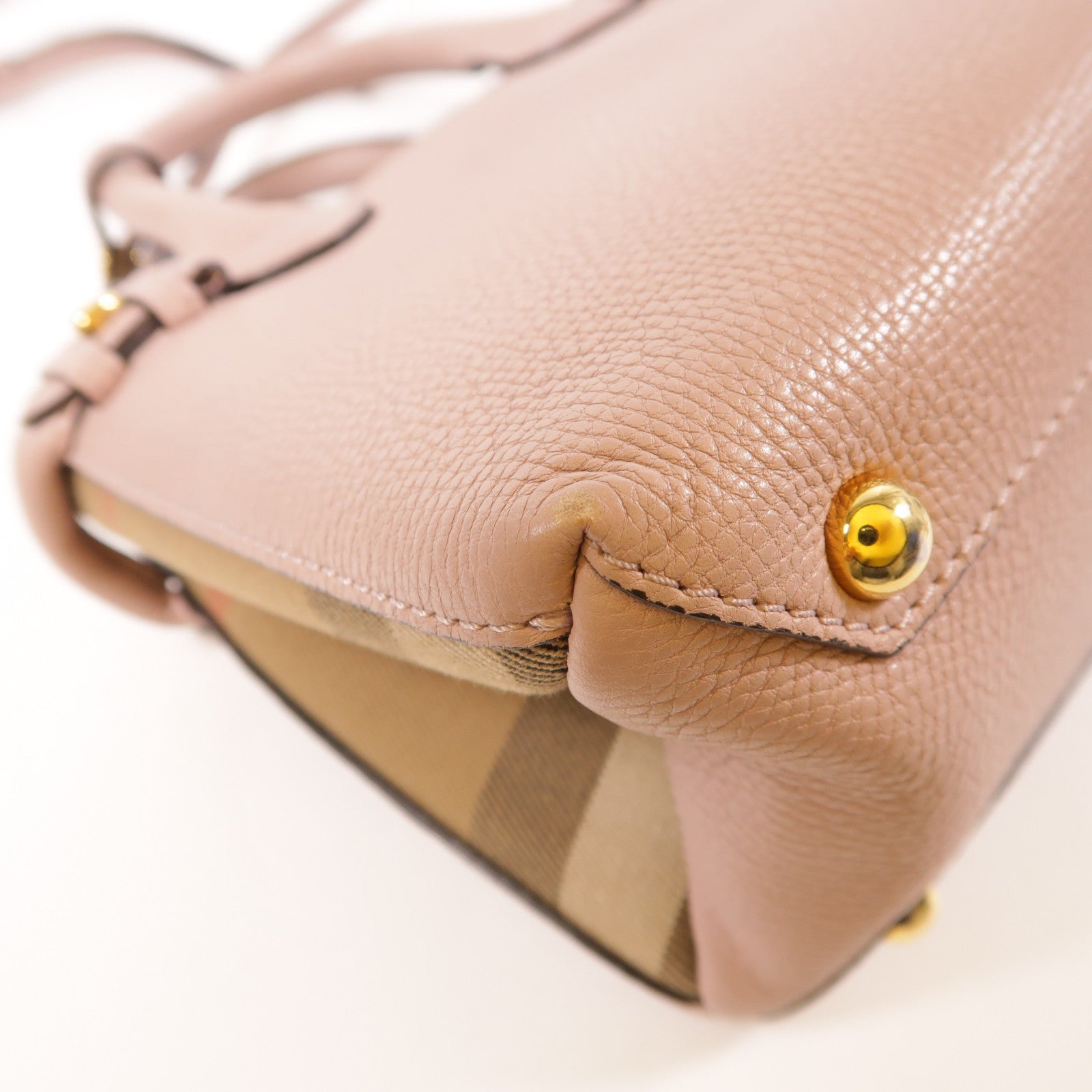BURBERRY 皮革/帆布2 Way Bag手挽肩背兩用袋