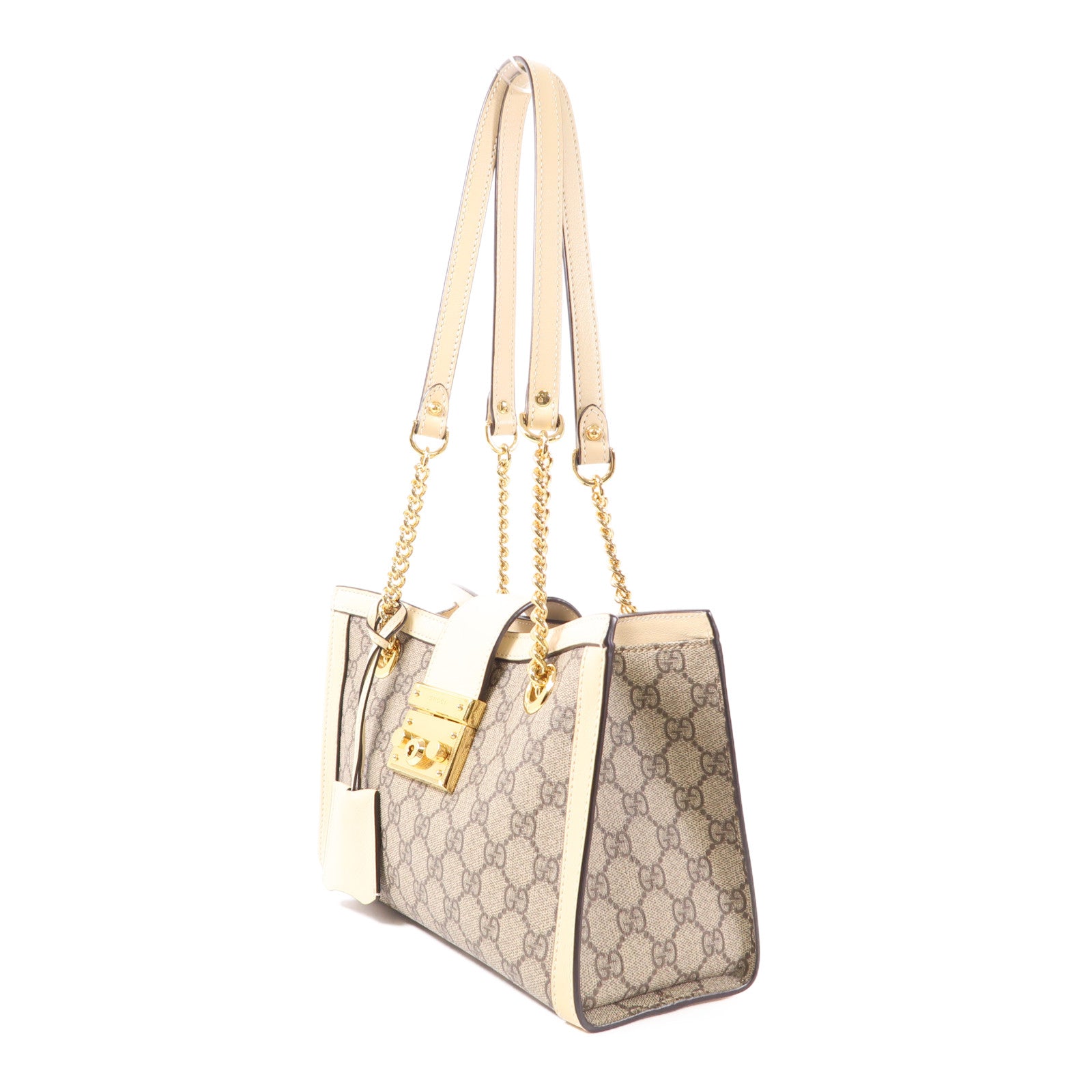 GUCCI 塗層帆布Padlock金扣肩背袋