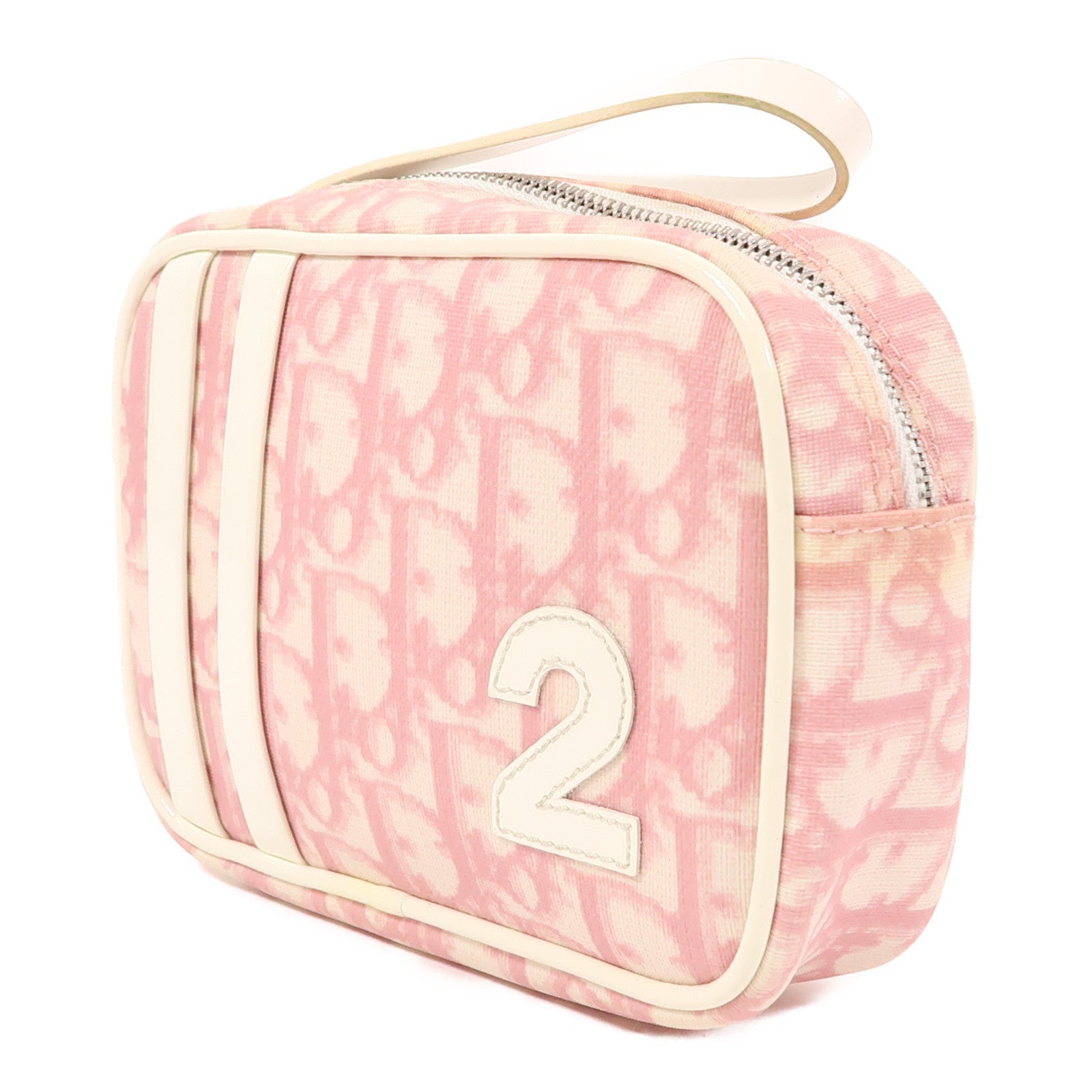 Dior 塗層帆布Clutch銀扣手拿包