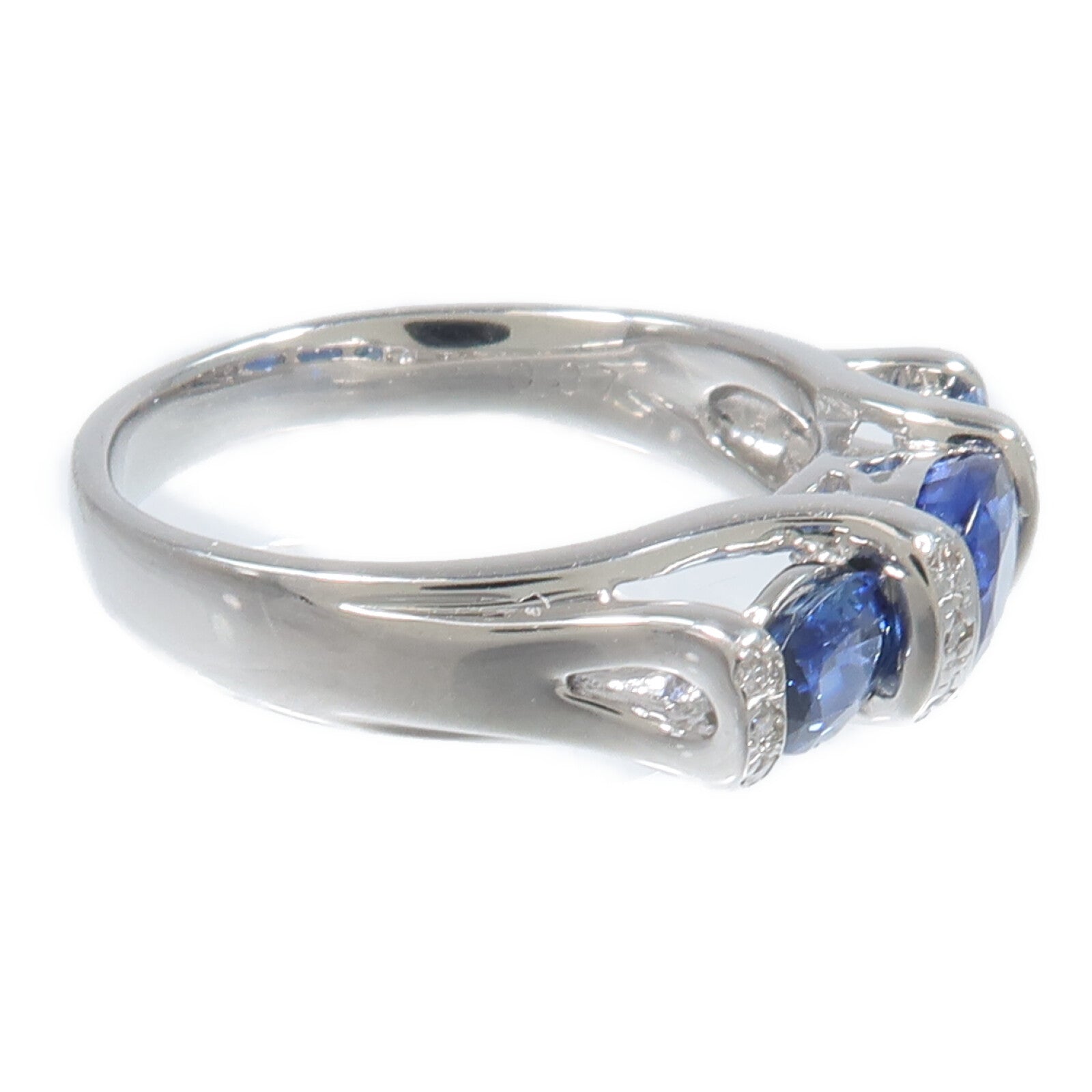 JEWELRY 18K白金Sapphire Diamond Ring藍寶石/鑽石戒指