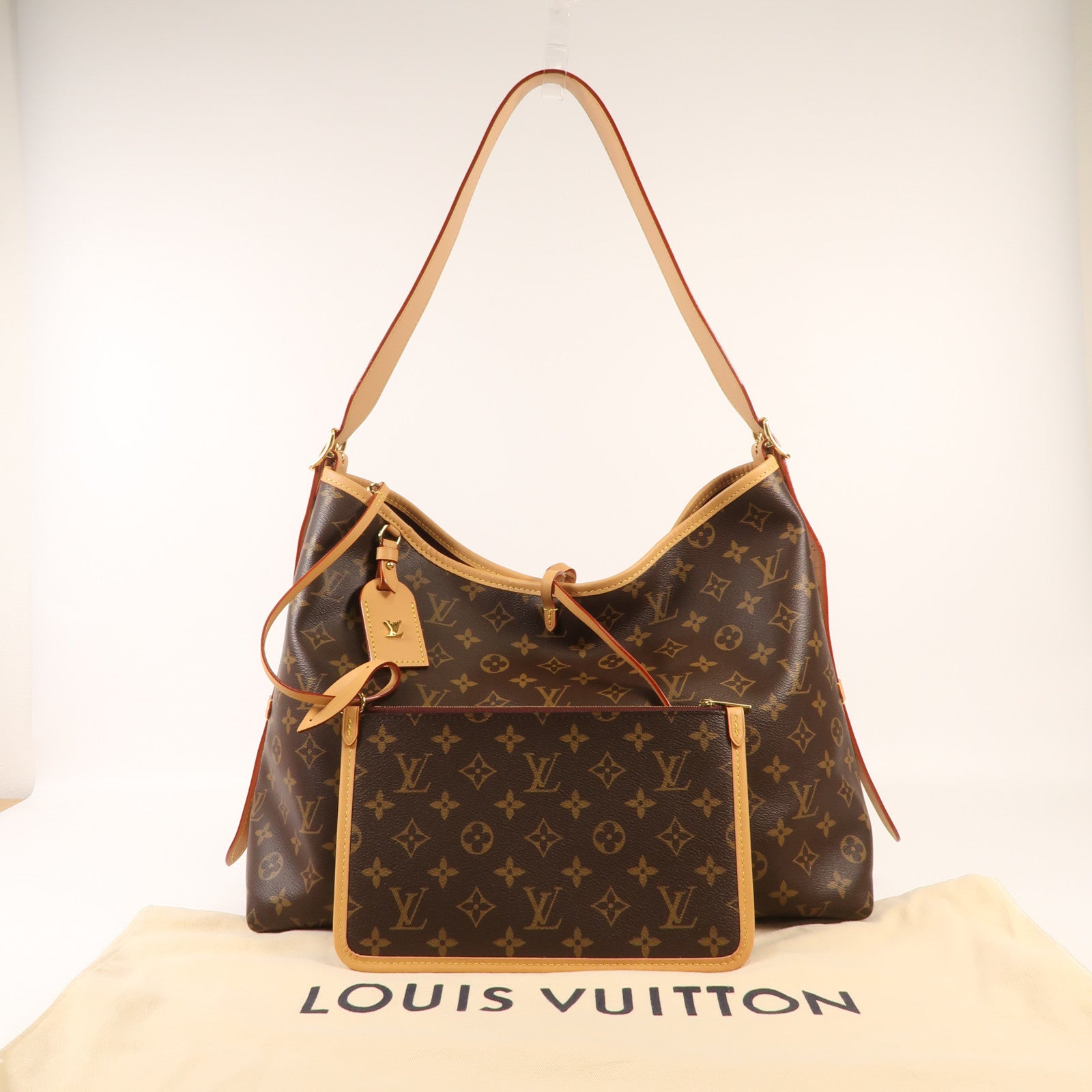 LOUIS VUITTON Monogram Carry All MM金扣肩背袋