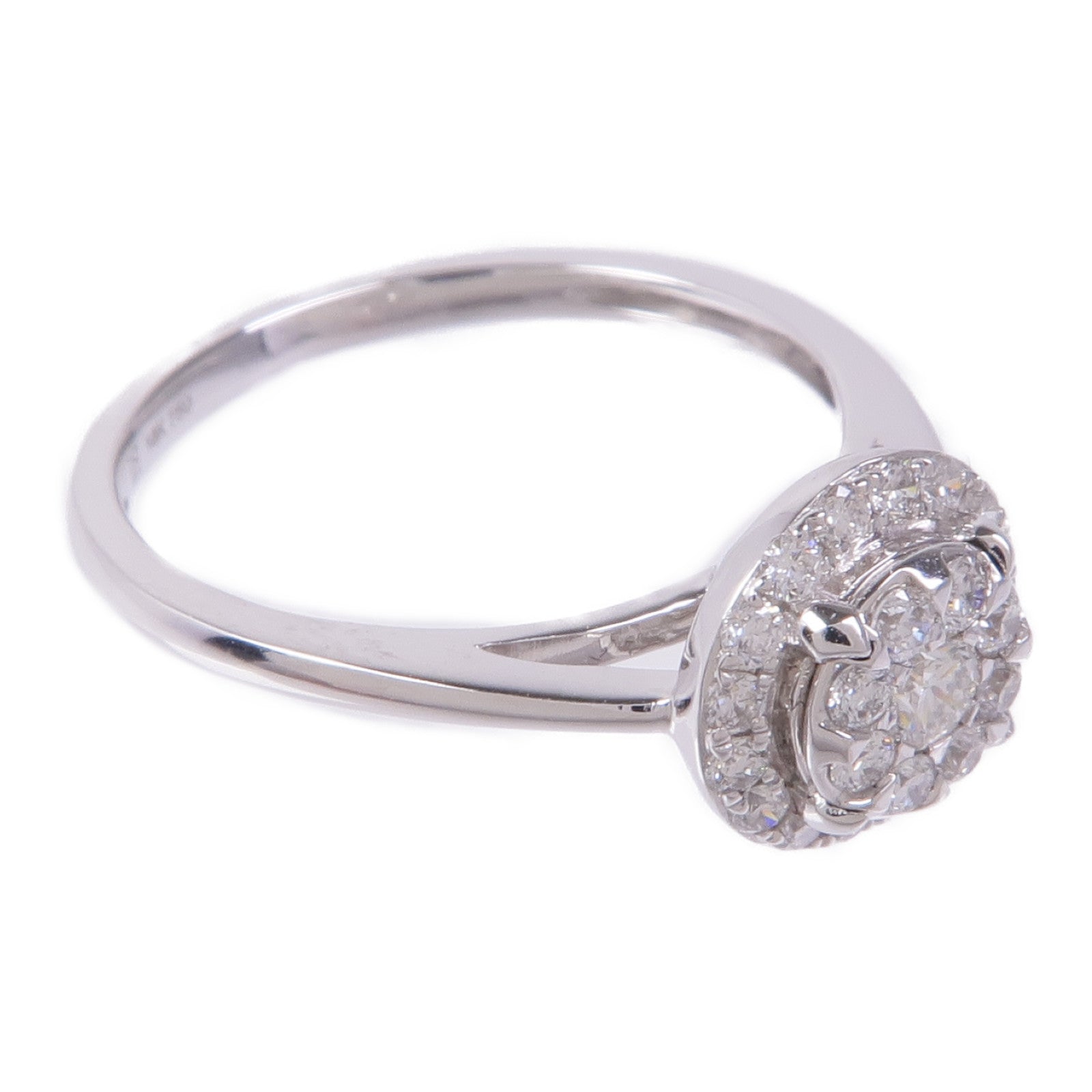 JEWELRY Diamond Ring 18K White Gold US#6.75