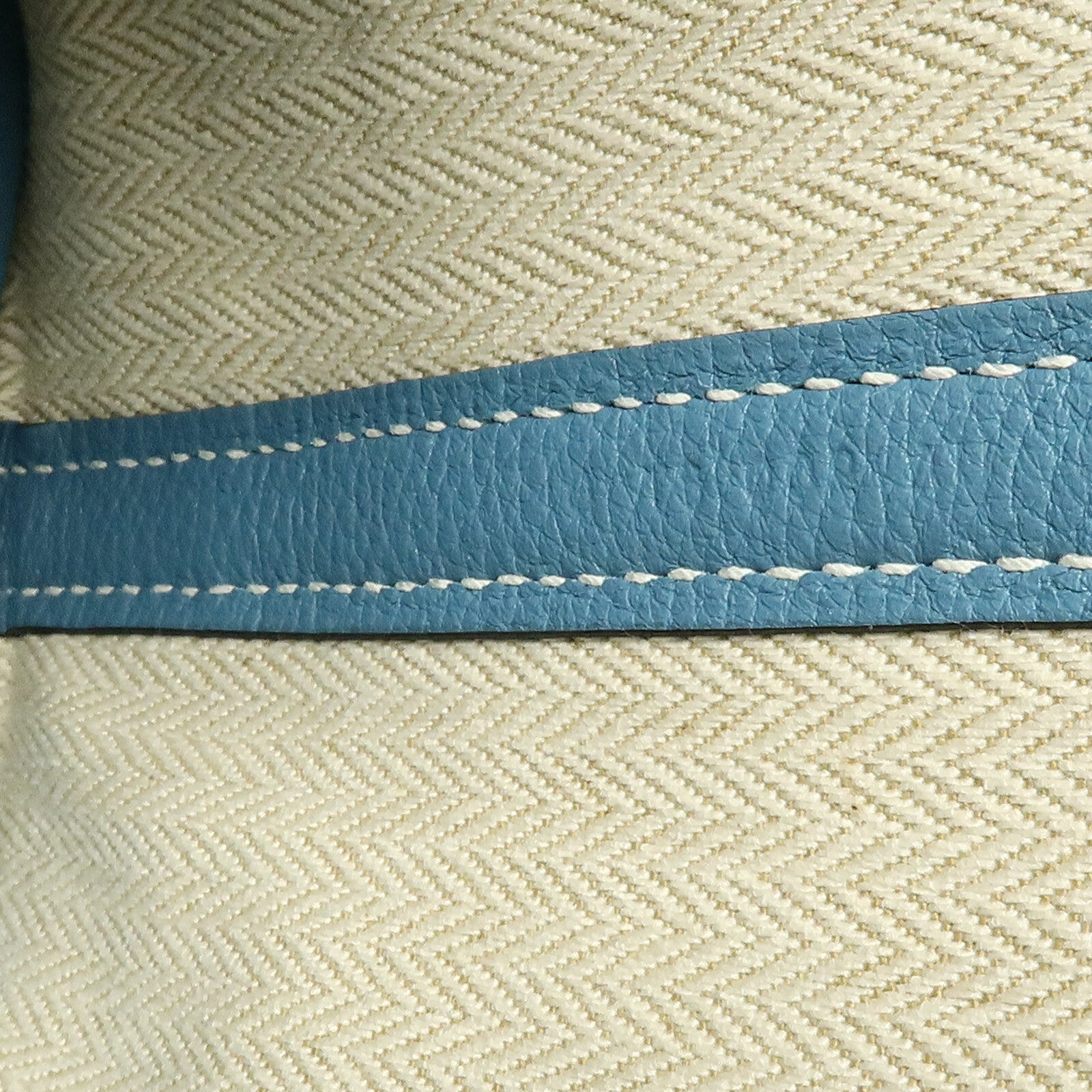 HERMES Country皮革Mini Garden Party手挽袋New Blue Jean