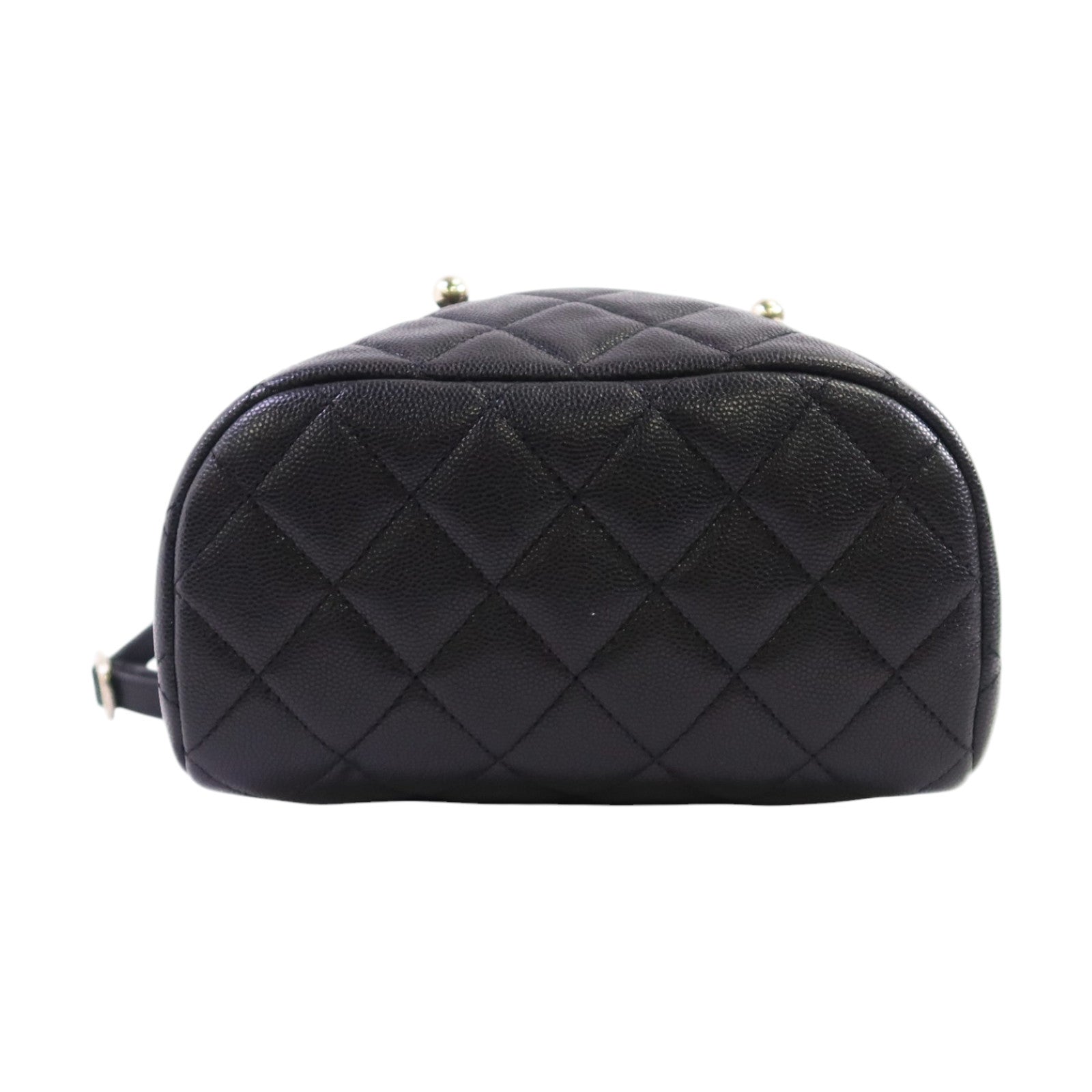 CHANEL 牛皮皮革Backpack金扣鏈帶背包