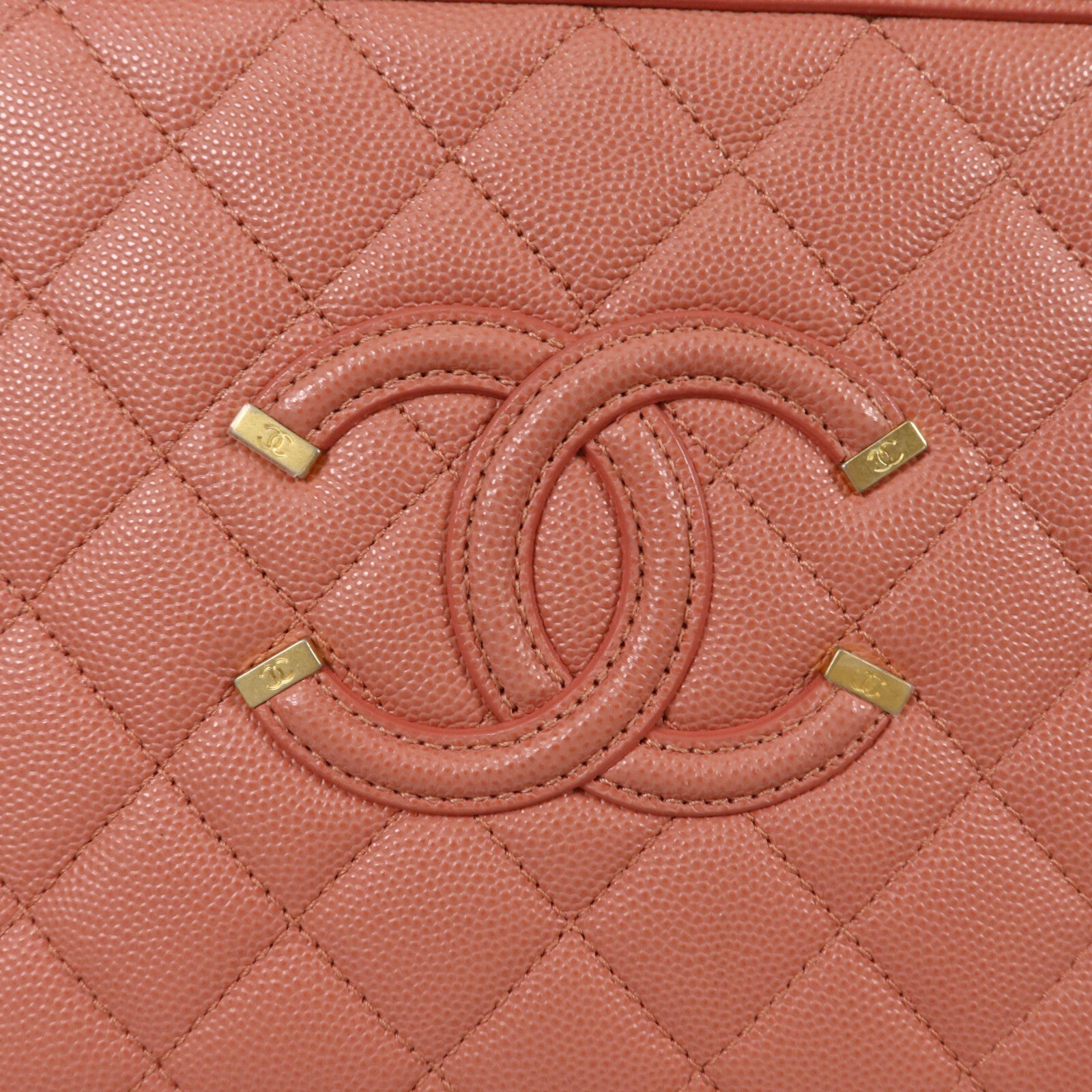 CHANEL 牛皮皮革Vanity Case鏈帶手挽肩背兩用袋