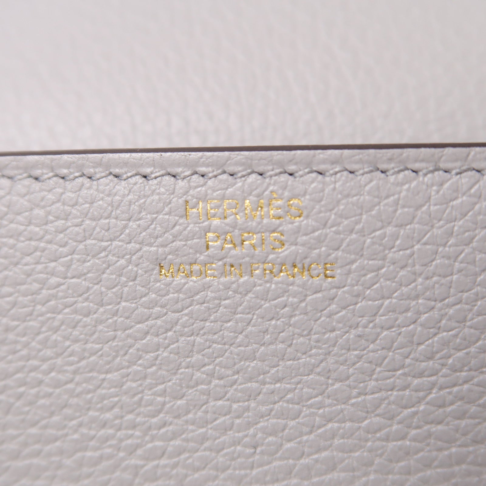 HERMES Evercolor皮革Roulis Silm金扣錢包08 Bleu Pale