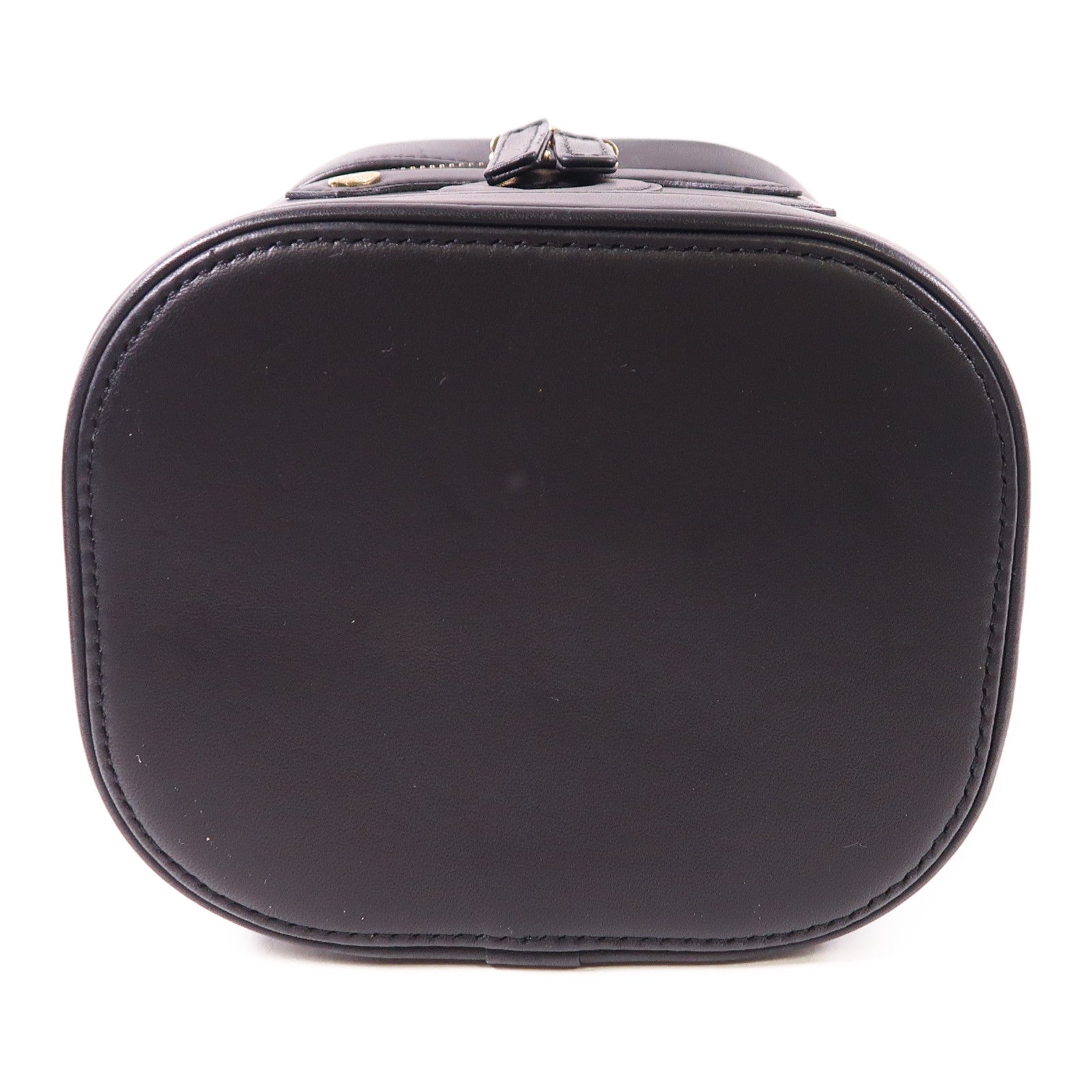 CHANEL CC GHW Vanity Case Chain 2 Way Bag AS0323 Calfskin Leather Black