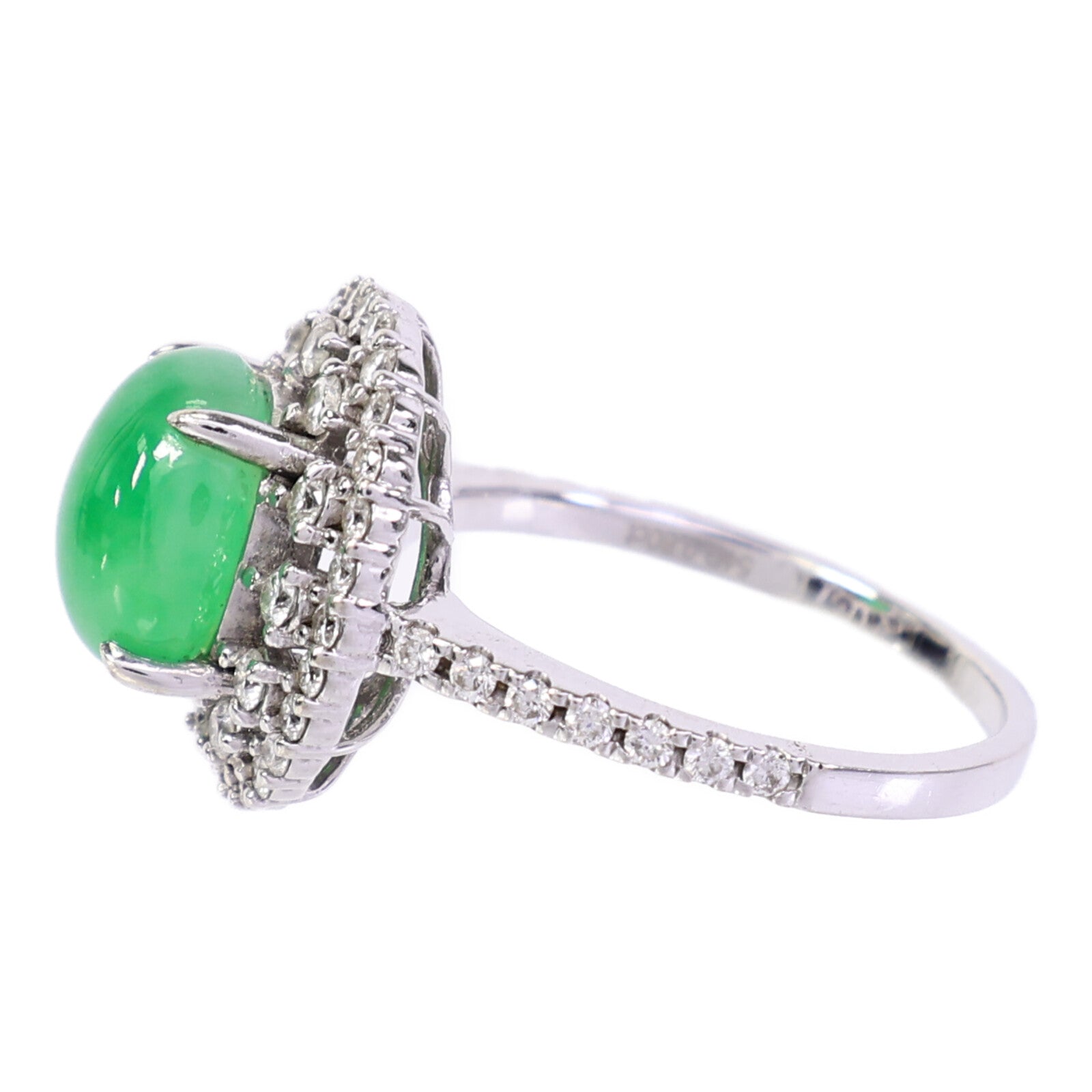 JEWELRY 18K白金Diamond/Jade Ring翡翠/鑽石戒指
