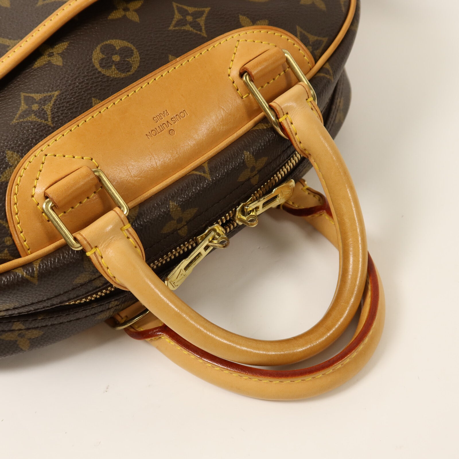 LOUIS VUITTON Monogram Deauville金扣手挽袋