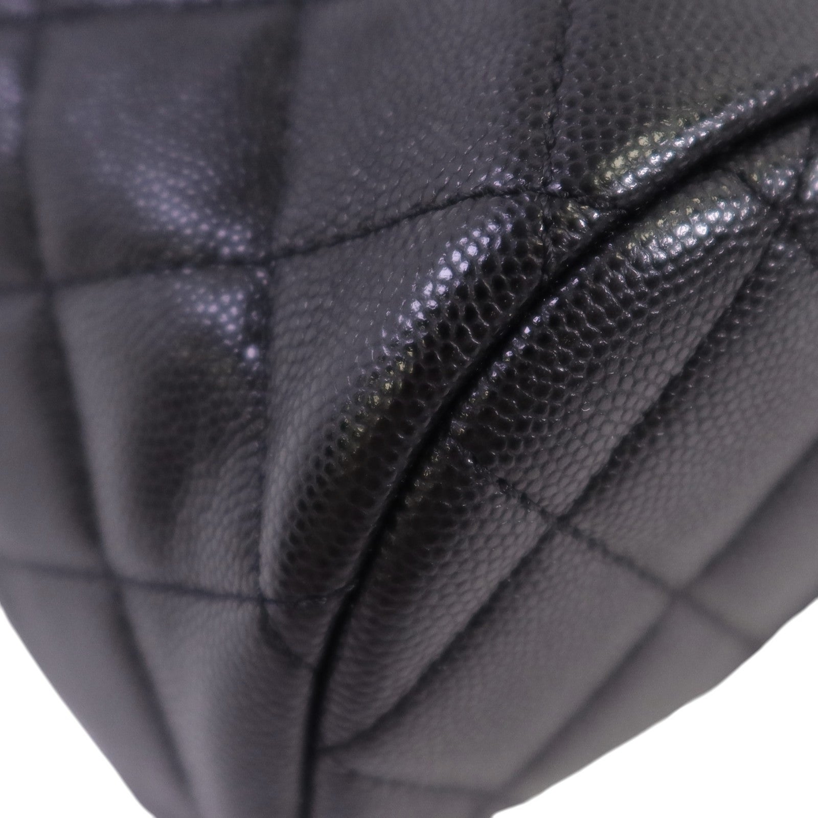 CHANEL 牛皮皮革Backpack金扣鏈帶背包