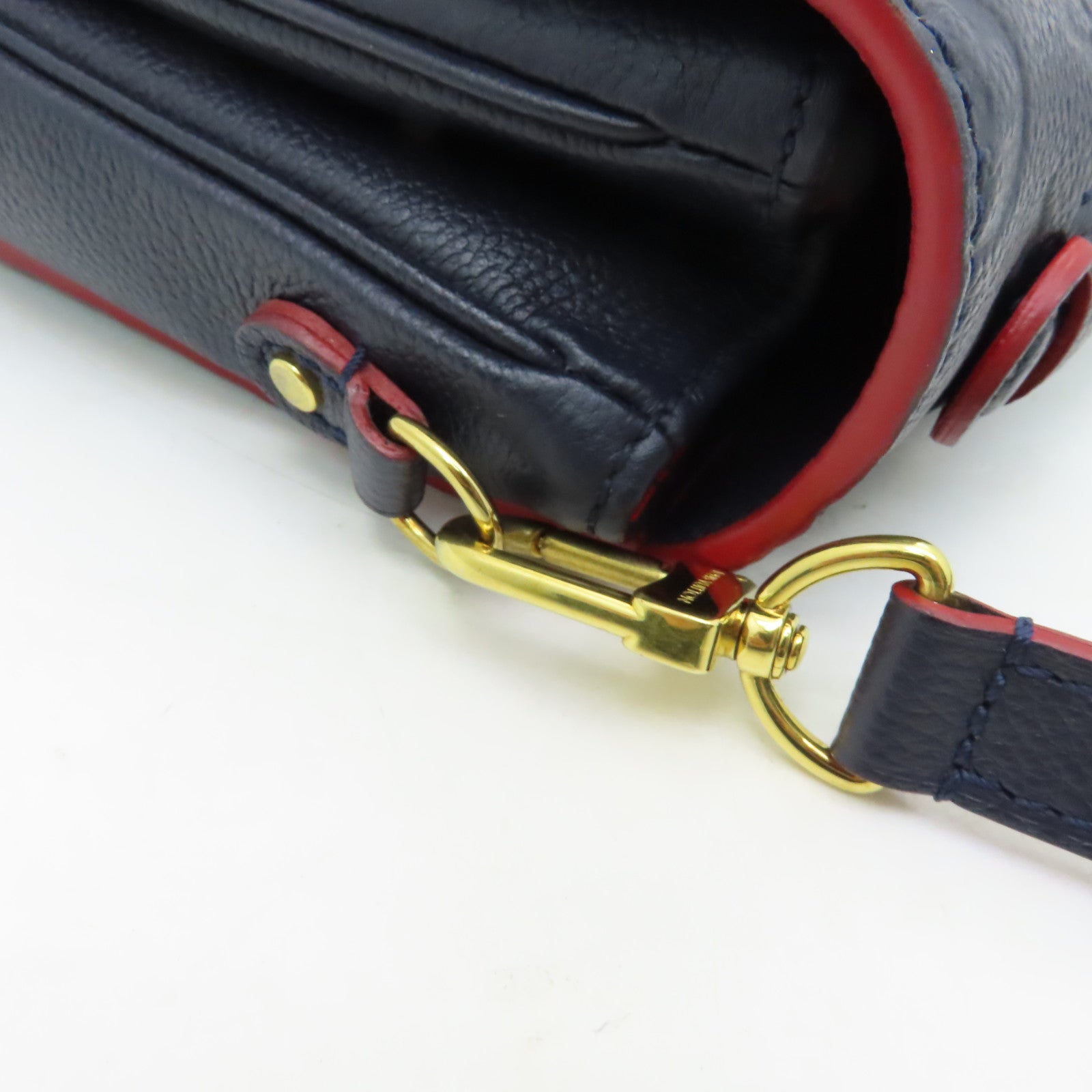LOUIS VUITTON 【激減優惠】Monogram Empreinte Pochette Metis金扣手挽肩背兩用袋深藍色