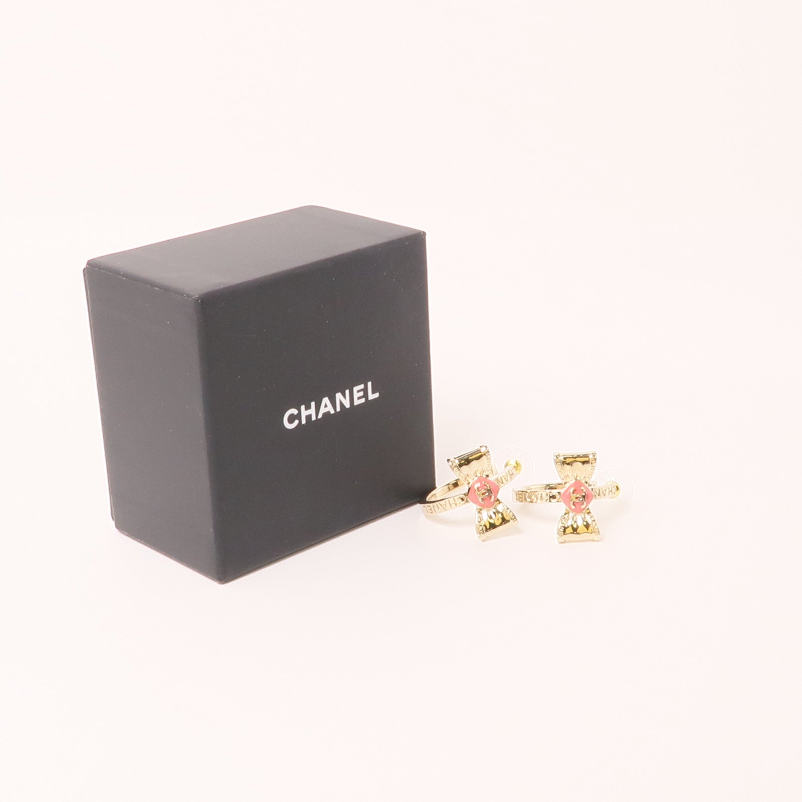 CHANEL 金屬Earrings耳環金色/粉紅色