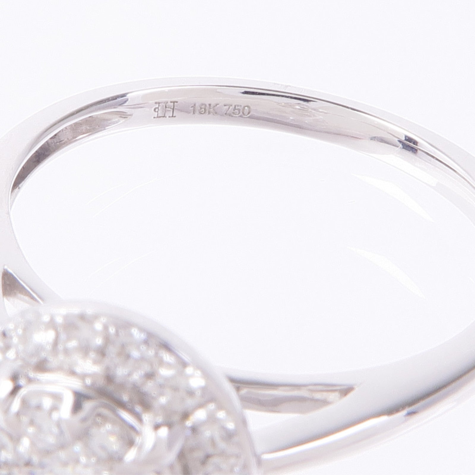 JEWELRY Diamond Ring 18K White Gold US#6.75