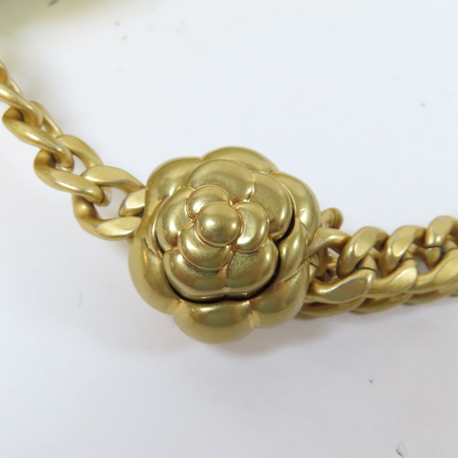CHANEL 菱格羊皮皮革Chain Shoulder金扣肩背袋黃色
