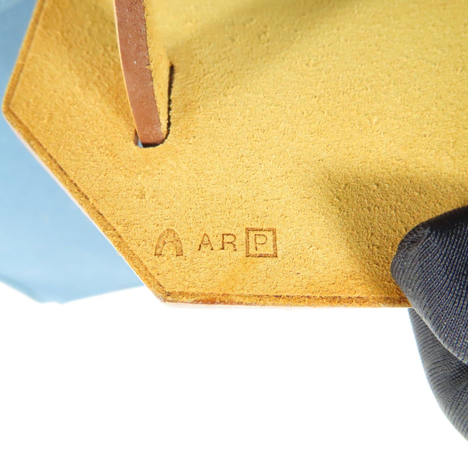 HERMES 帆布Herbag PM銀扣手挽肩背兩用袋Bleu Izmir