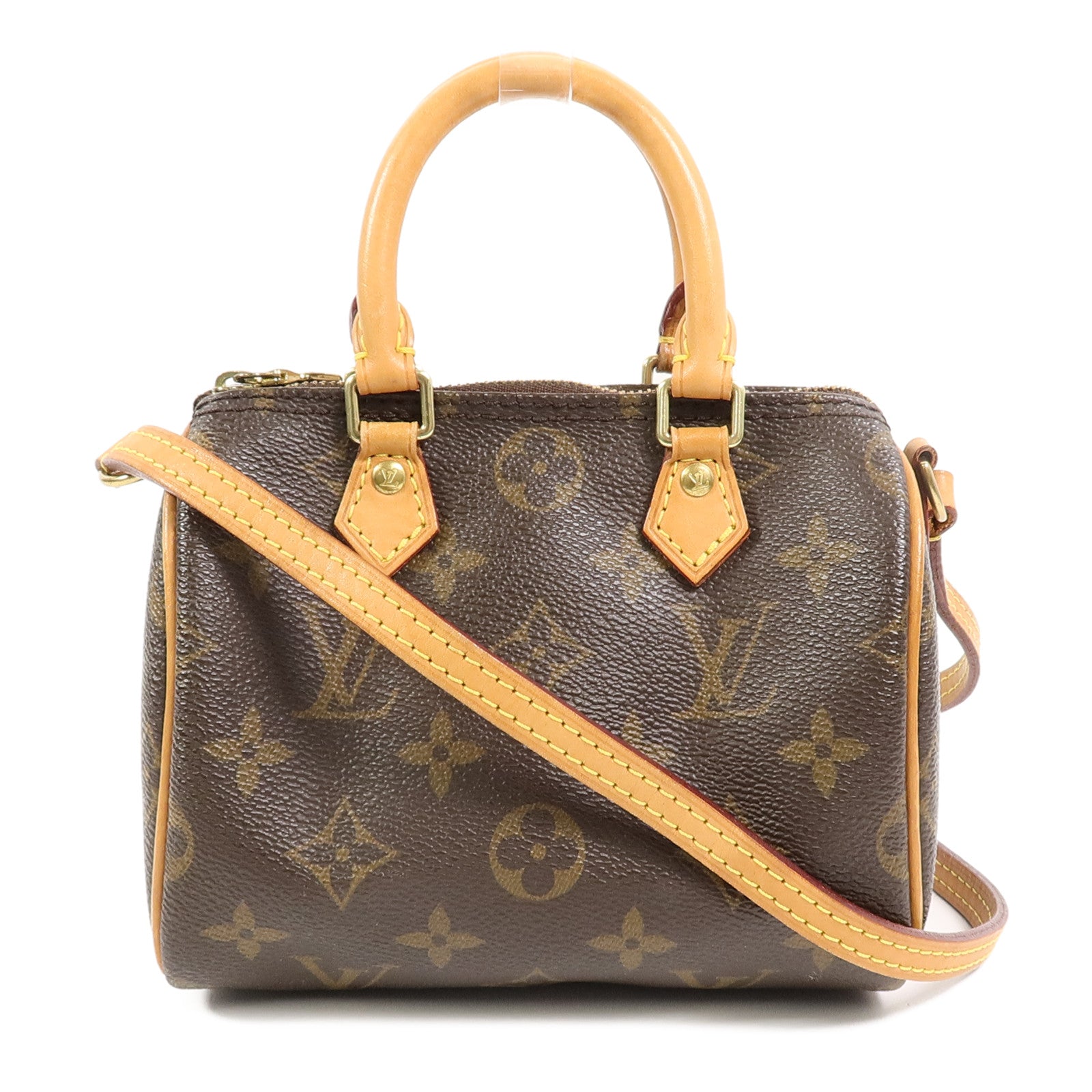 LOUIS VUITTON Monogram Nano Speedy手挽肩背兩用袋