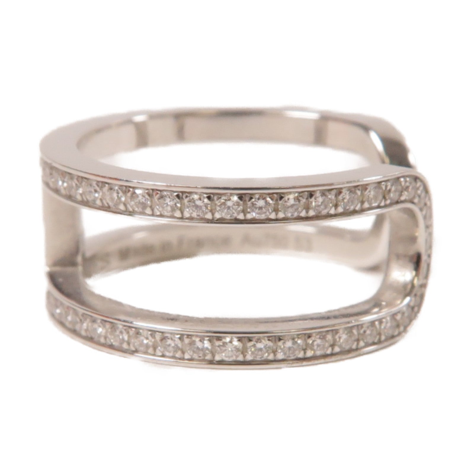 HERMES 18K白金Ever Chaine D'ancre Ring 0.61ct鑽石戒指HERMES#53/US#6.25
