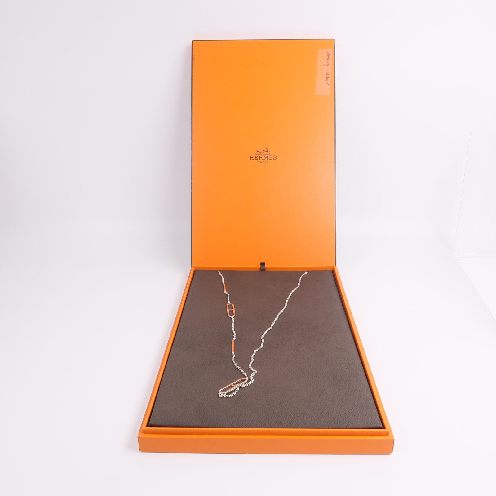 HERMES 925純銀Ever Chaine d'Ancre Long Necklace項鍊