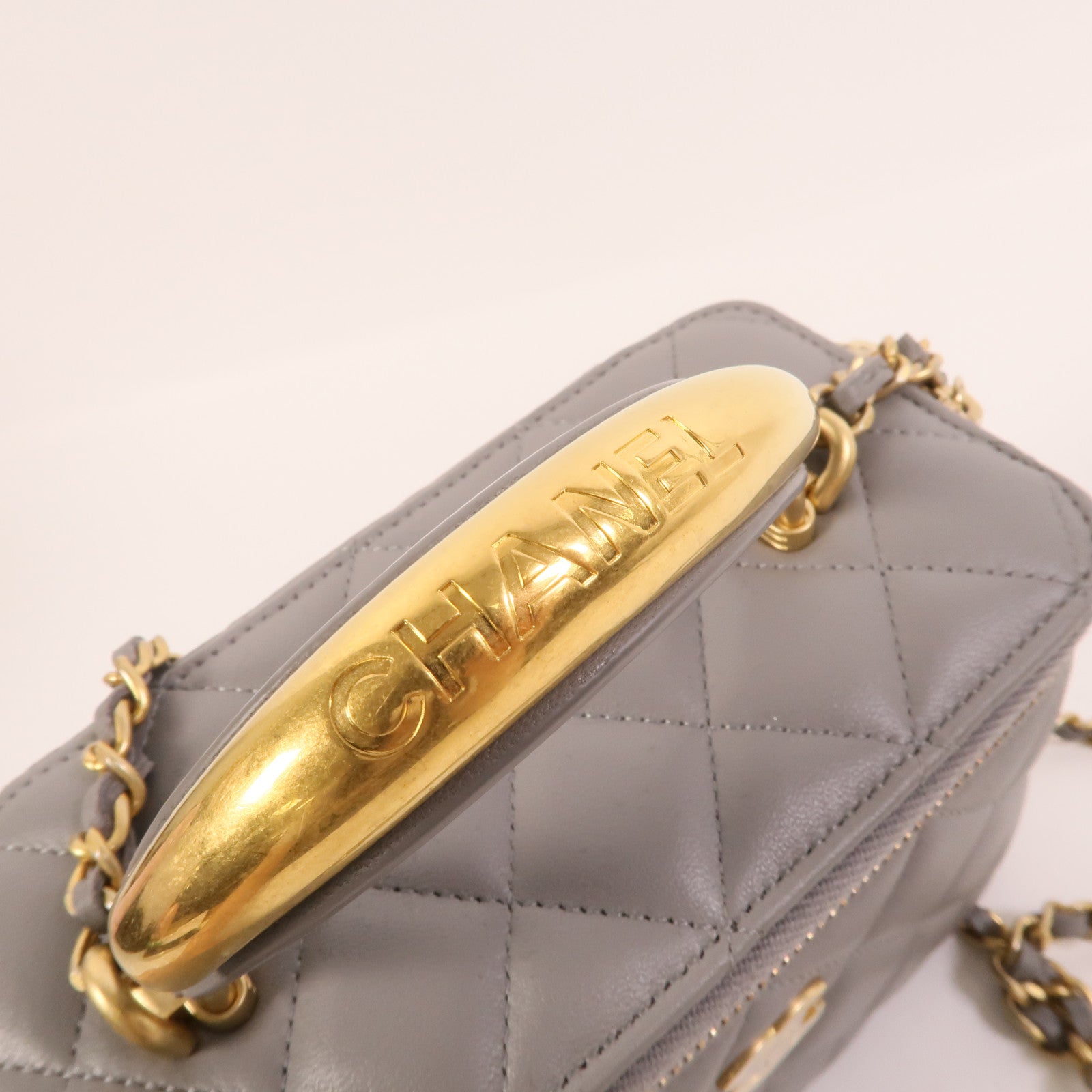 CHANEL 羊皮皮革Top Handle Vanity Case手挽肩背兩用袋