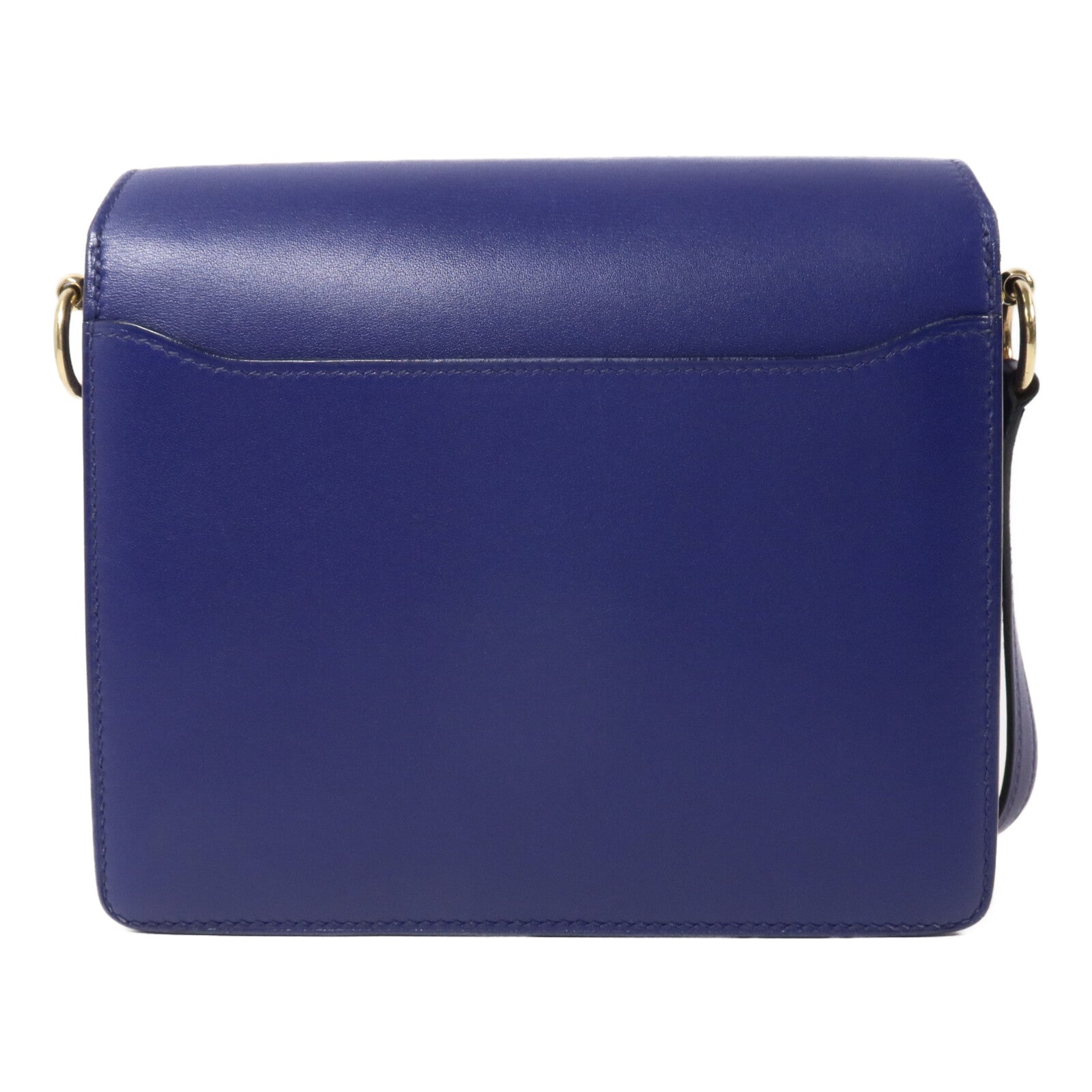 HERMES Evercolor皮革Roulis Mini肩背袋Bleu Encre