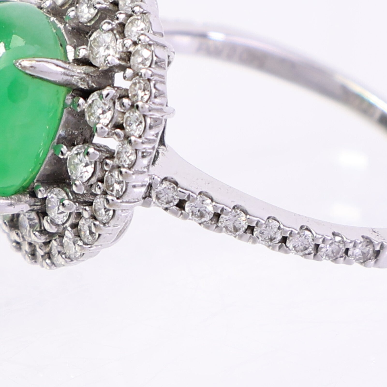 JEWELRY 18K白金Diamond/Jade Ring翡翠/鑽石戒指